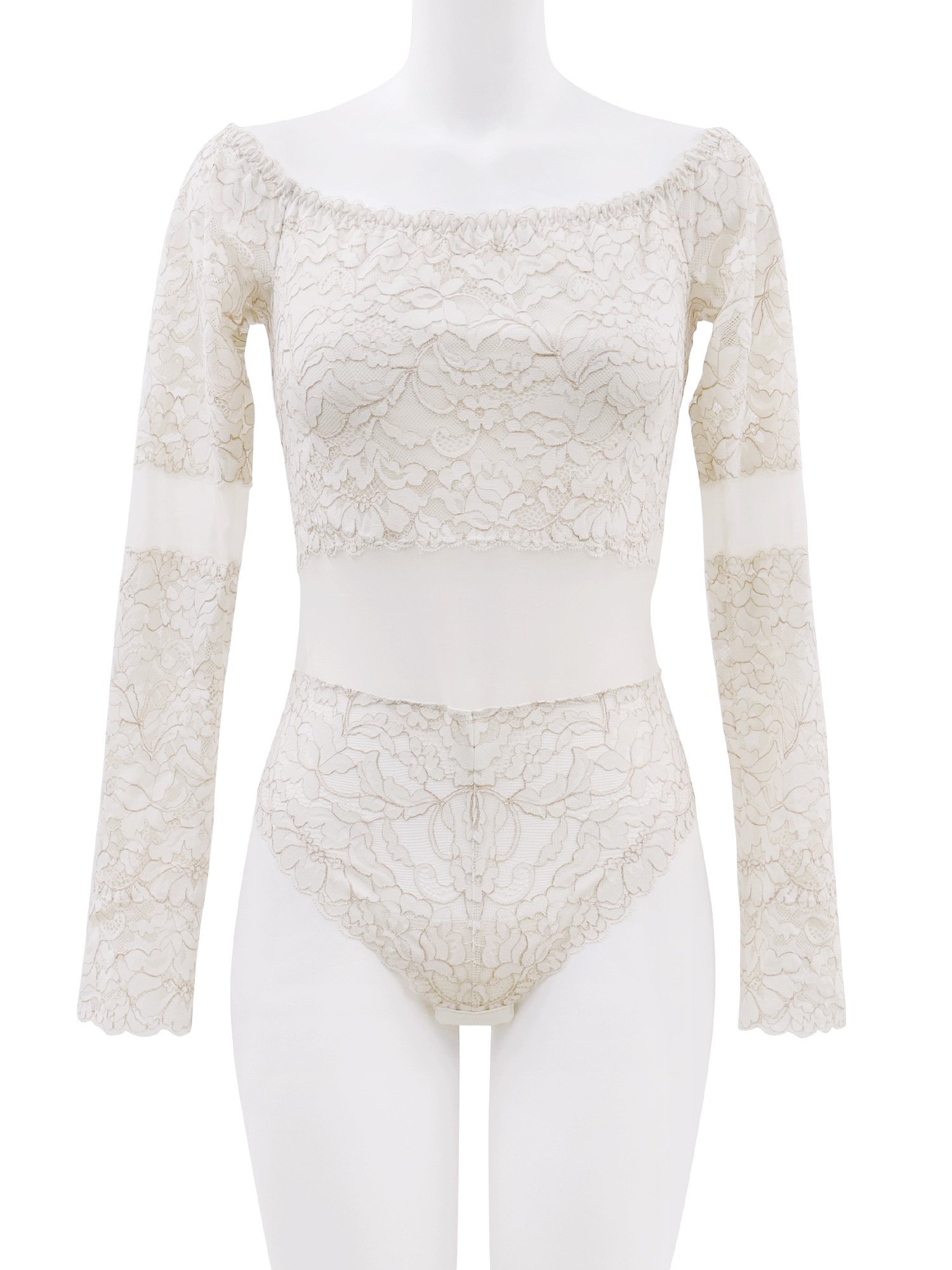 ANNEBRA｜Playful オフショルレースボディスーツ/テディ | Rakuten