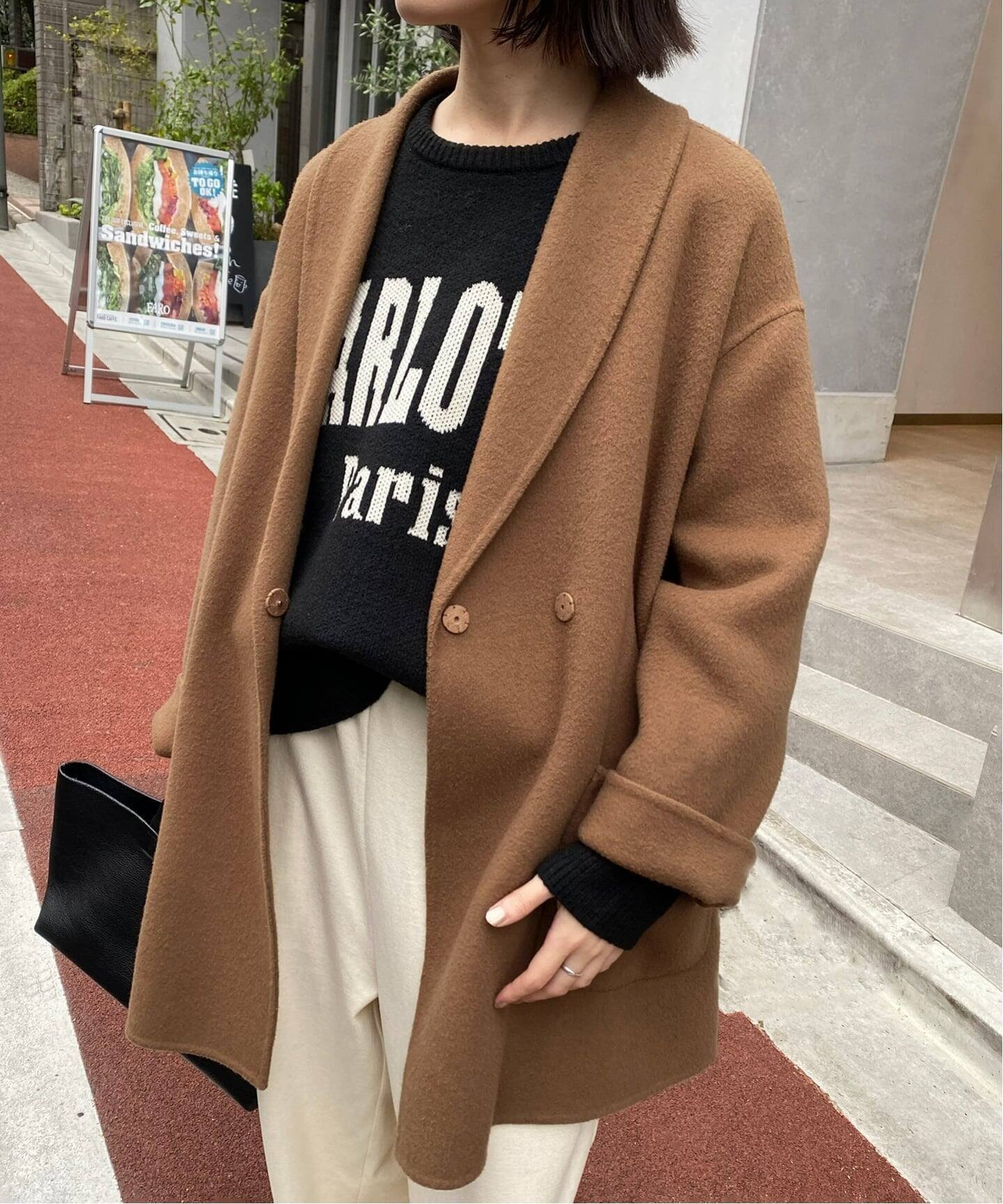 SLOBE IENA｜SUPER140 ダブルフェイスベルテッドコート | Rakuten