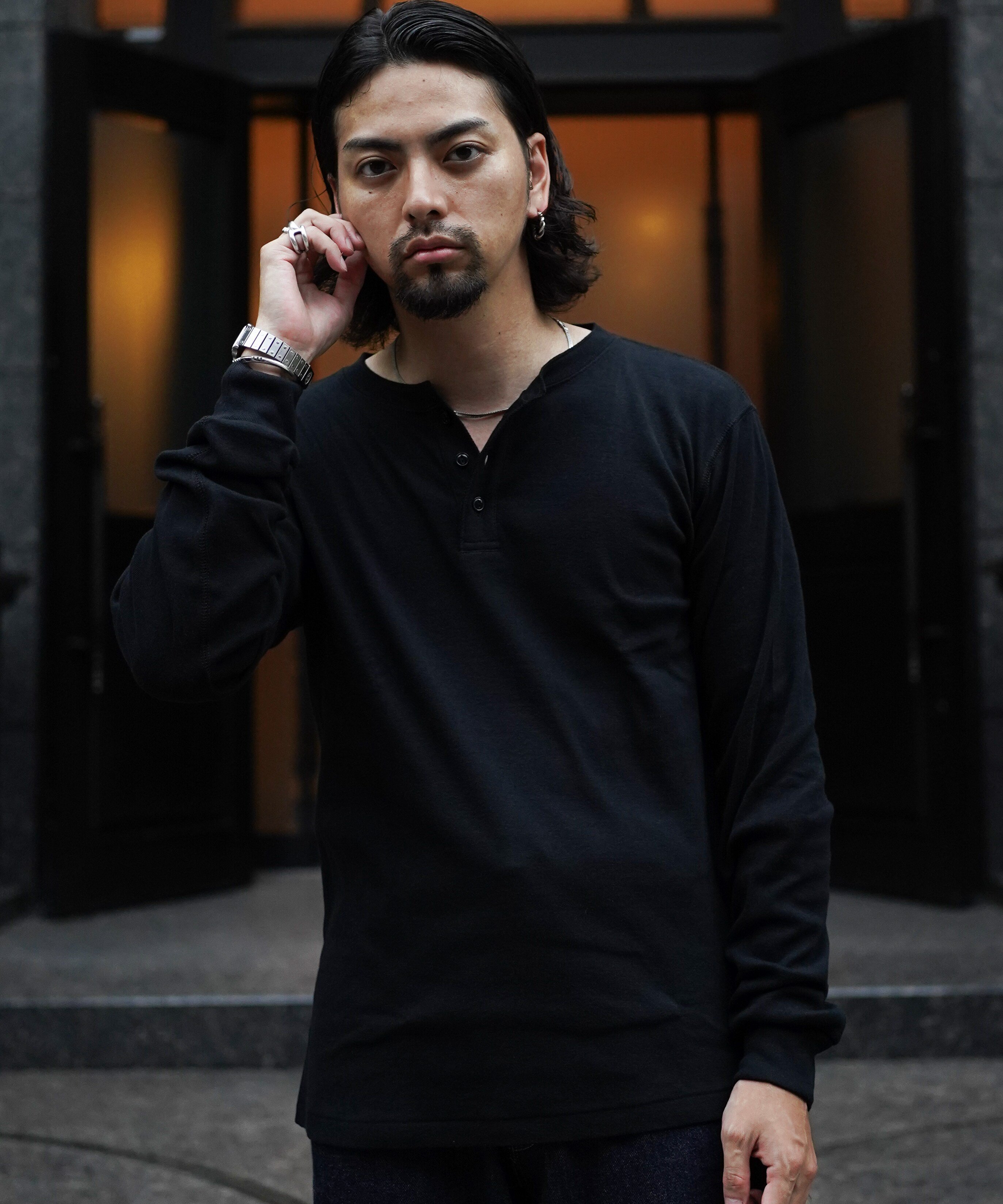 Schott｜2PACK LS HENLEY NECK T-SHIRT/2パック ヘンリーネック ロンT
