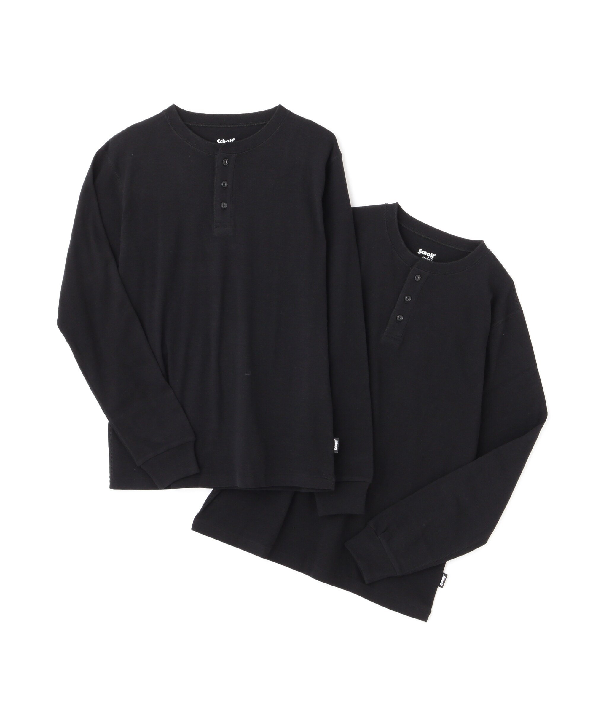 Schott｜2PACK LS HENLEY NECK T-SHIRT/2パック ヘンリーネック ロンT