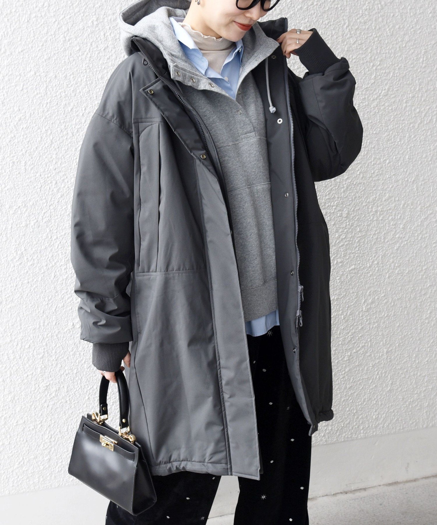 SHIPS any:<多機能>中綿 2WAY スタンドカラー モンスター コート SHIPS any:〈多機能〉中綿 2WAY スタンドカラー モンスター コート