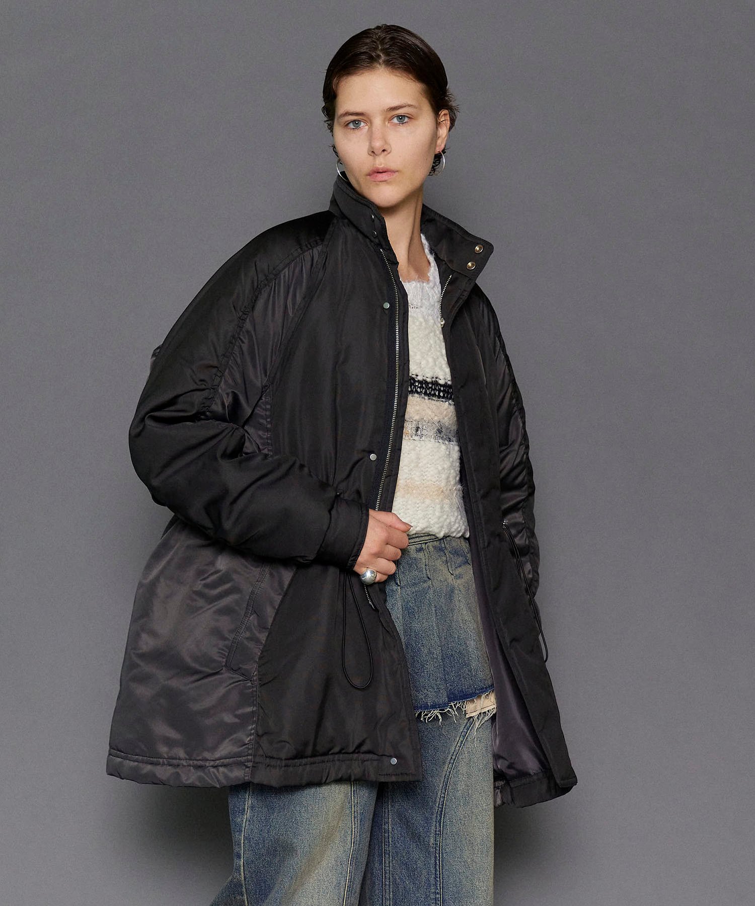 MAISON SPECIAL｜Oxford Fabric Work Padded Coat | Rakuten Fashion