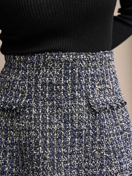 SNIDEL｜サイドプリーツツイードミニスカート | Rakuten Fashion(楽天