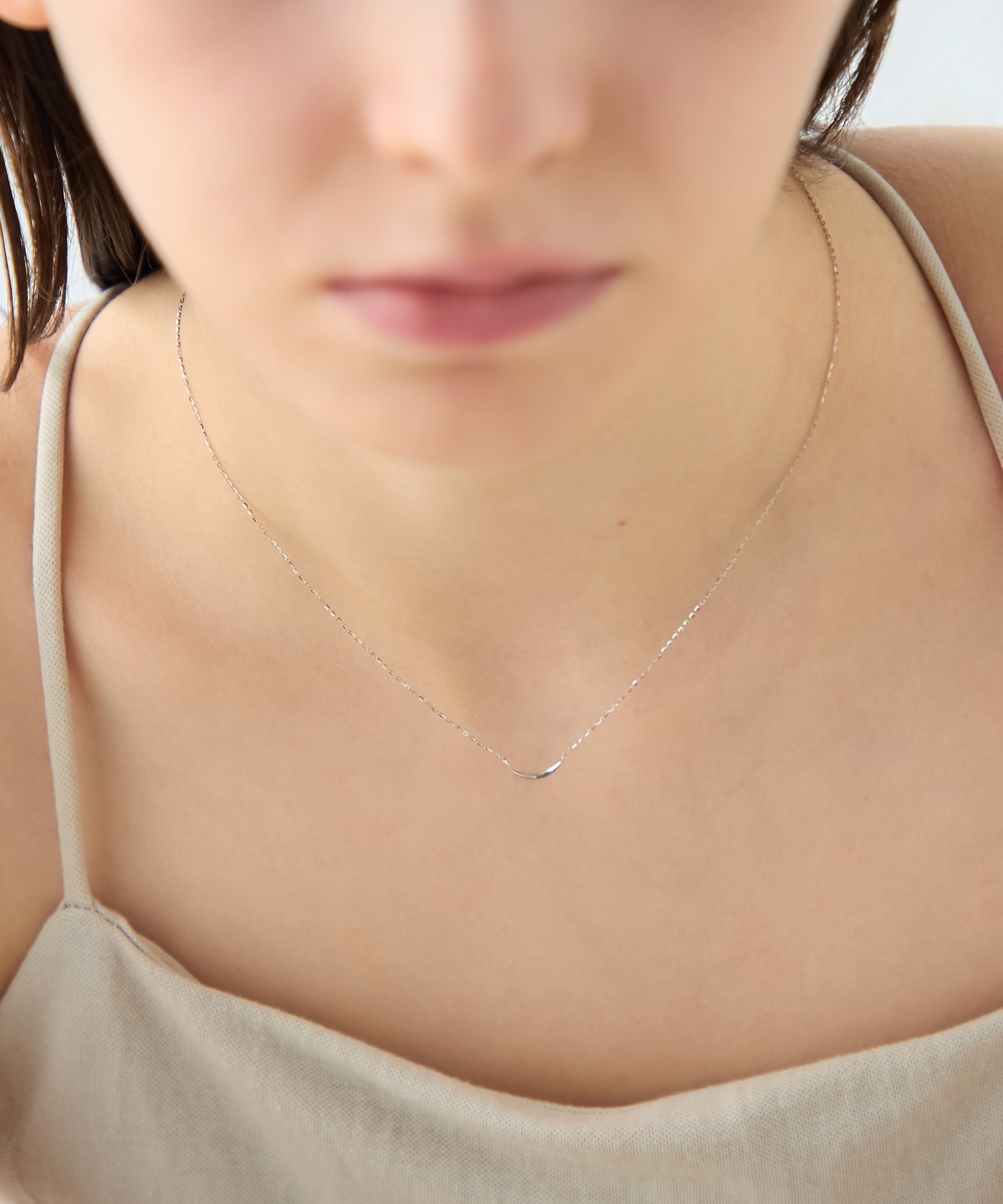 ete｜[レイヤード] K10WG クレセントムーン ネックレス | Rakuten