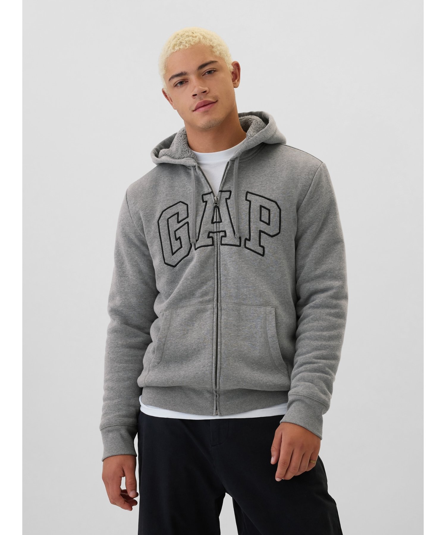 GAP｜(U)GAPロゴ 裏ボア ジップアップパーカー | Rakuten Fashion(楽天