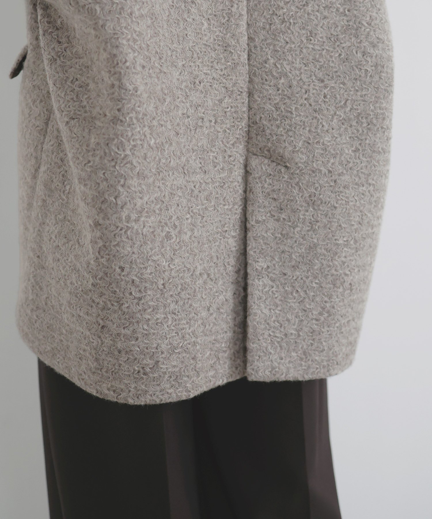 LIAN｜ショールカラーカールシャギーコート | Rakuten Fashion(楽天