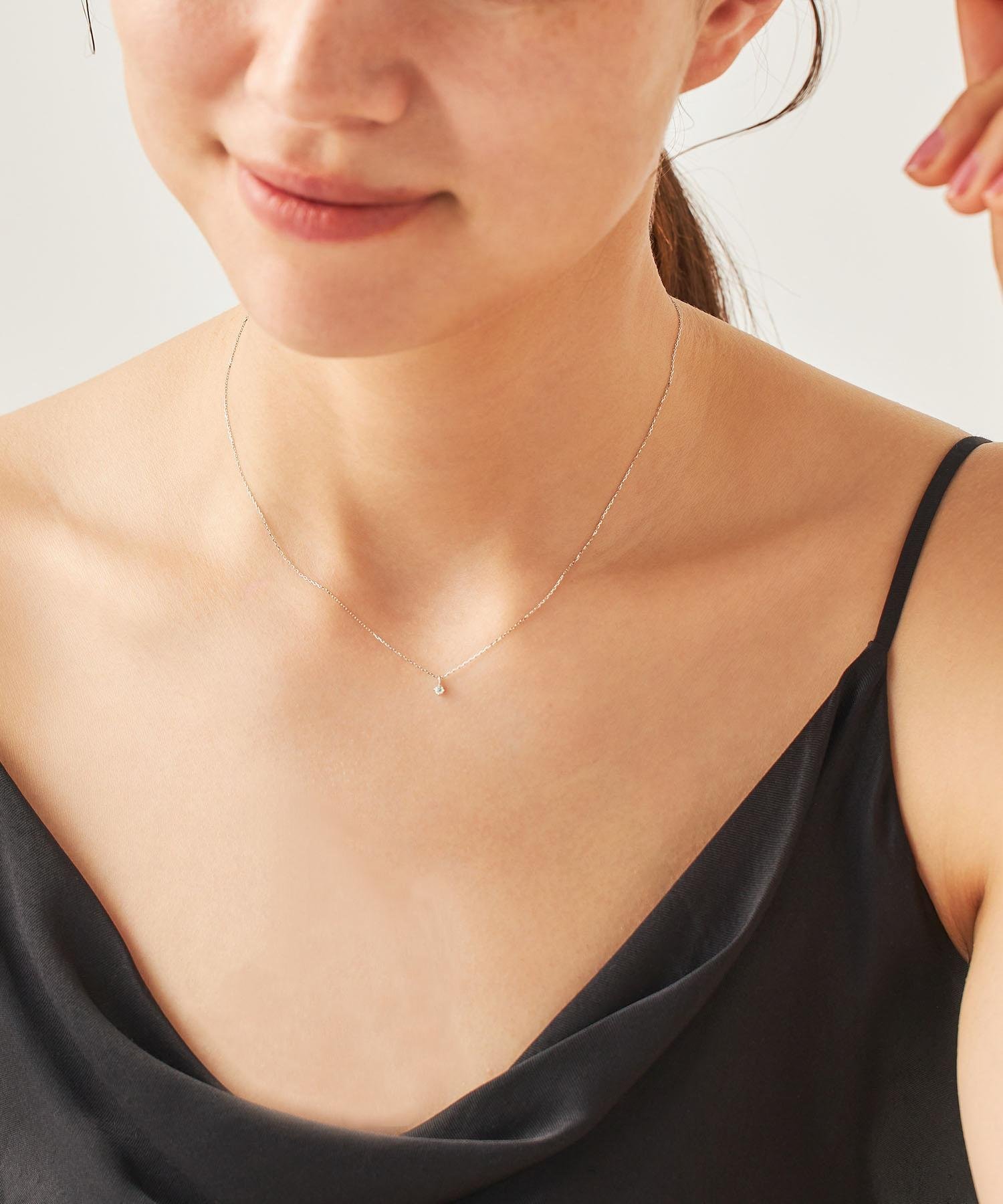 ete｜[レイヤード] K10WG ダイヤモンド ネックレス | Rakuten Fashion