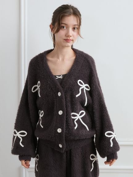 gelato pique｜【HALLOWEEN】リボンフェザーカーディガン | Rakuten