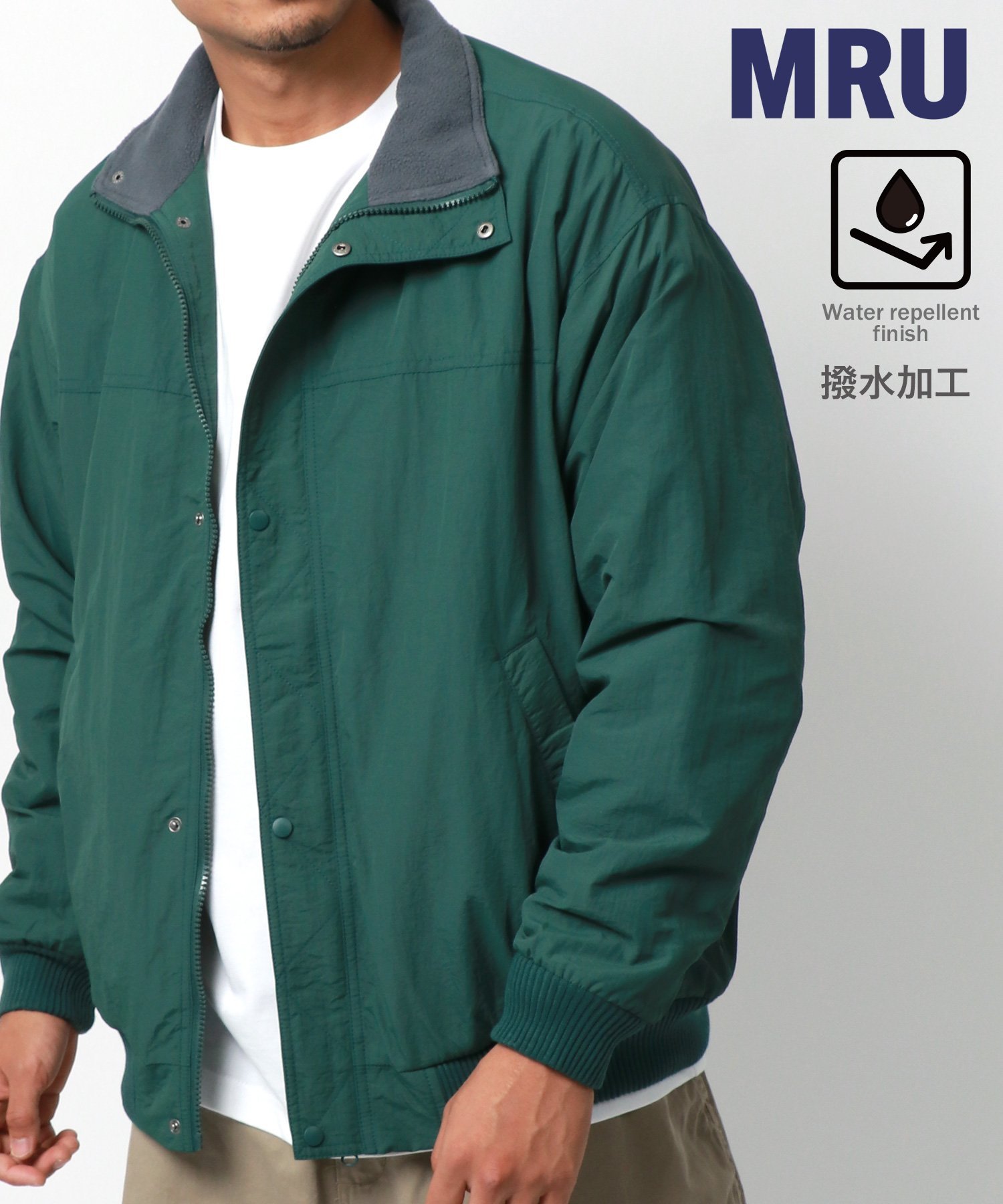 marukawa｜MRU 裏フリース ナイロンジャケット メンズ オーバーサイズ