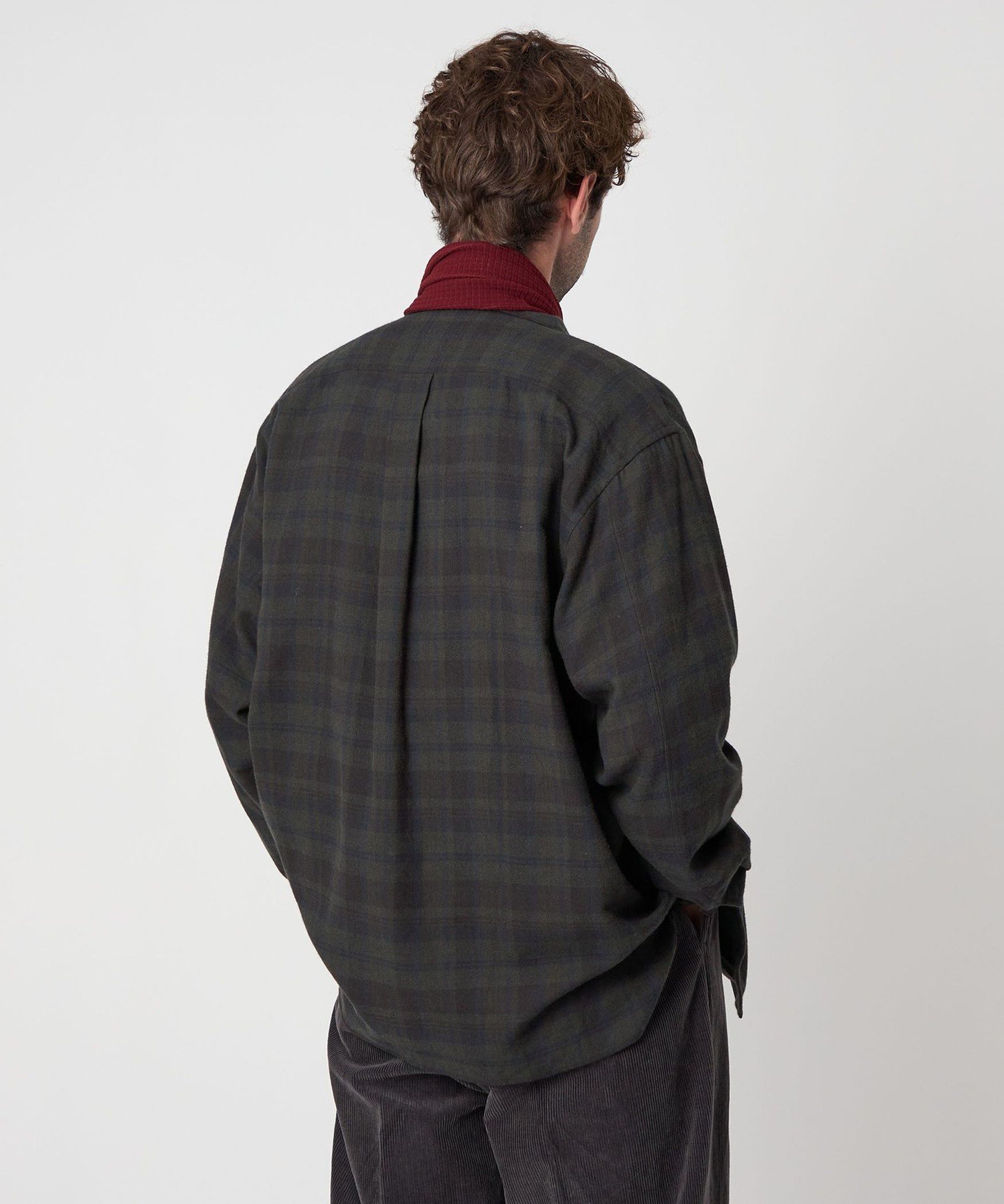 ＜Steven Alan＞ネル マドラスチェック オープンカラー シャツ BOX STEVEN ALAN（スティーブンアラン） シャツ ネル マドラスチェック