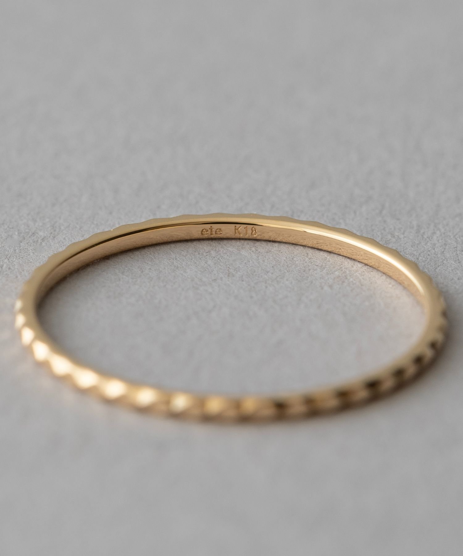 ete｜[クレール]K18YG スタッズカット リング | Rakuten Fashion(楽天