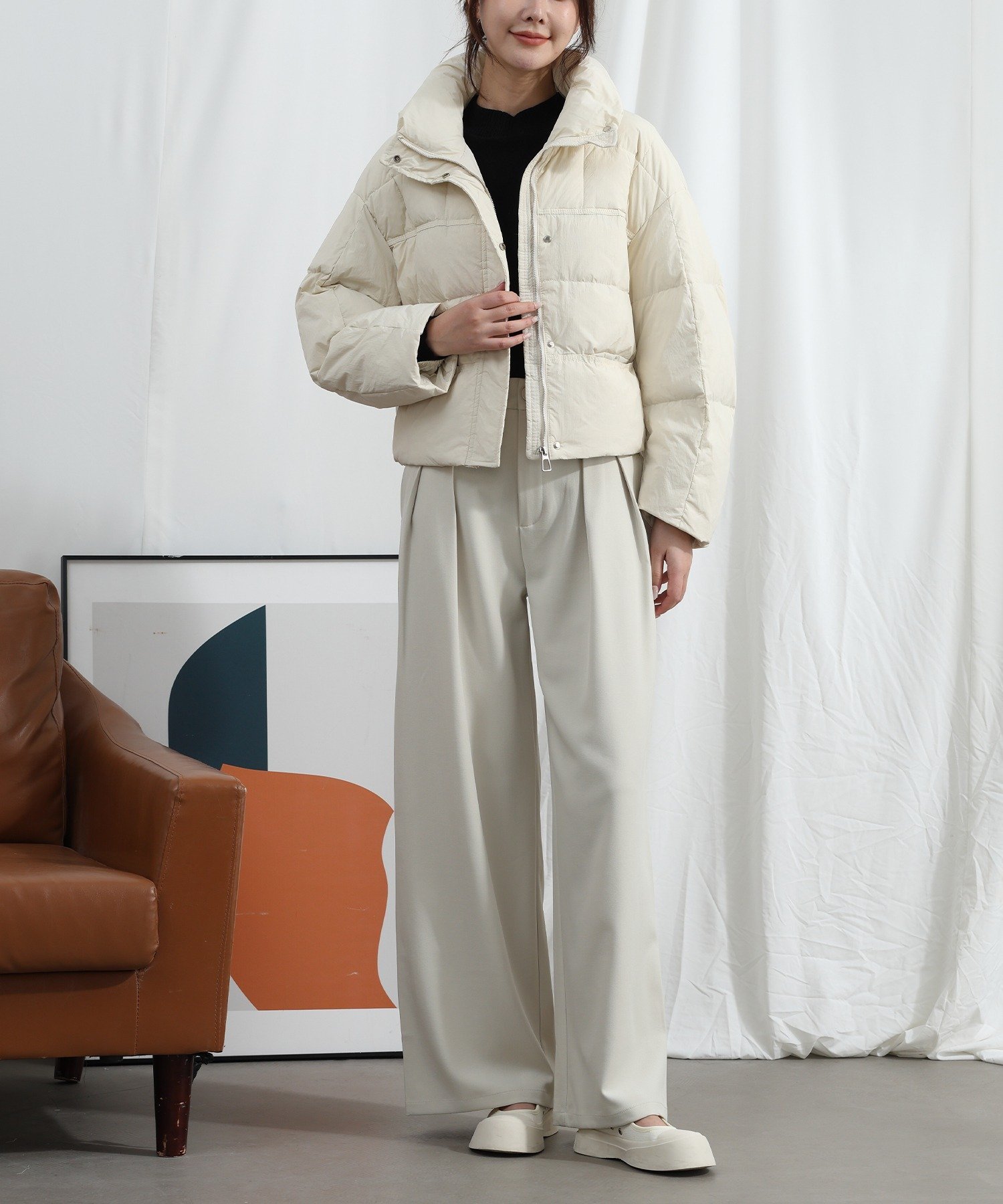 aimoha｜【Banico】スタンドカラーダウンジャケット | Rakuten Fashion