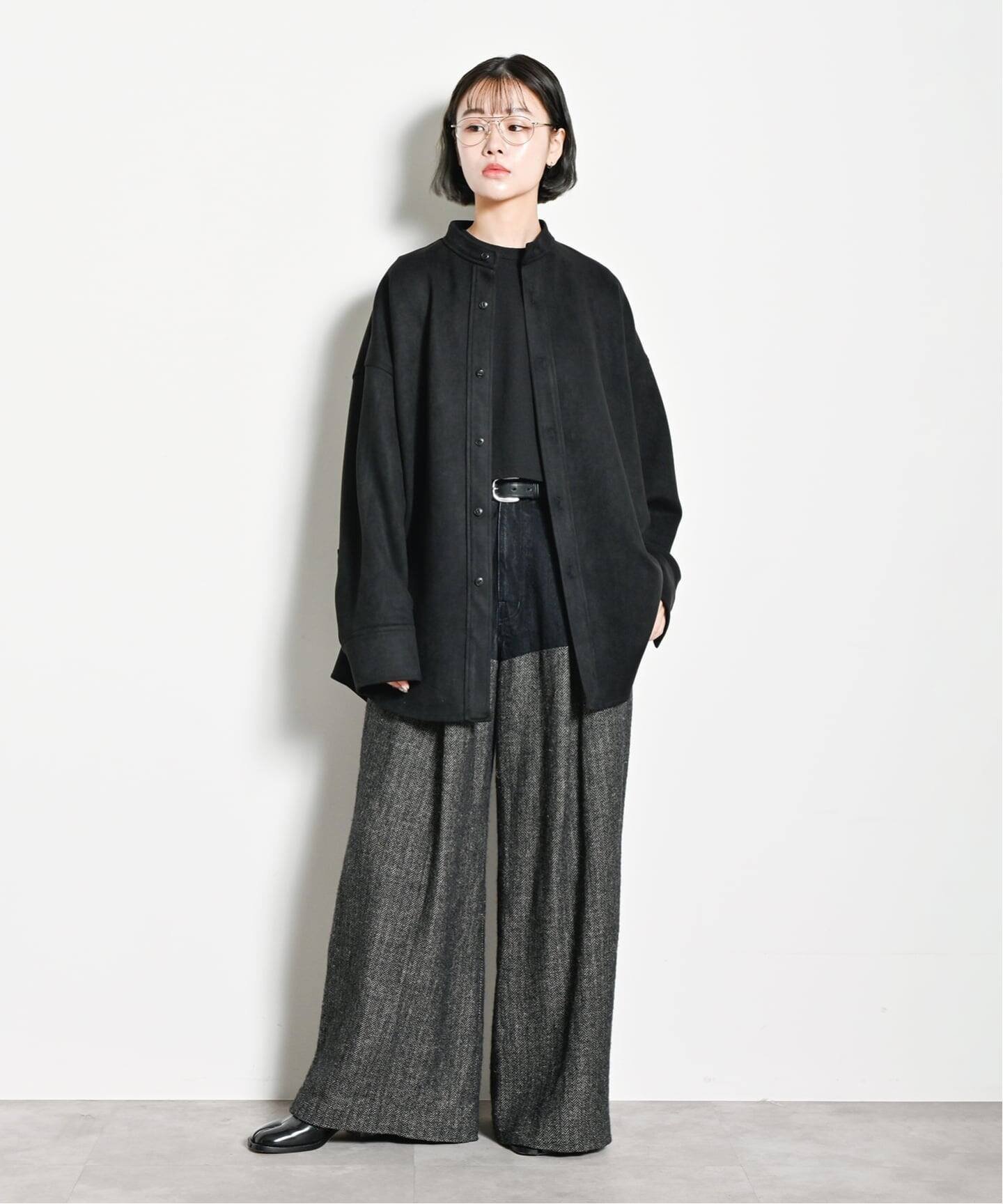 CITYSHOP｜FAUX SUEDE BAND CALLOR シャツ | Rakuten Fashion(楽天