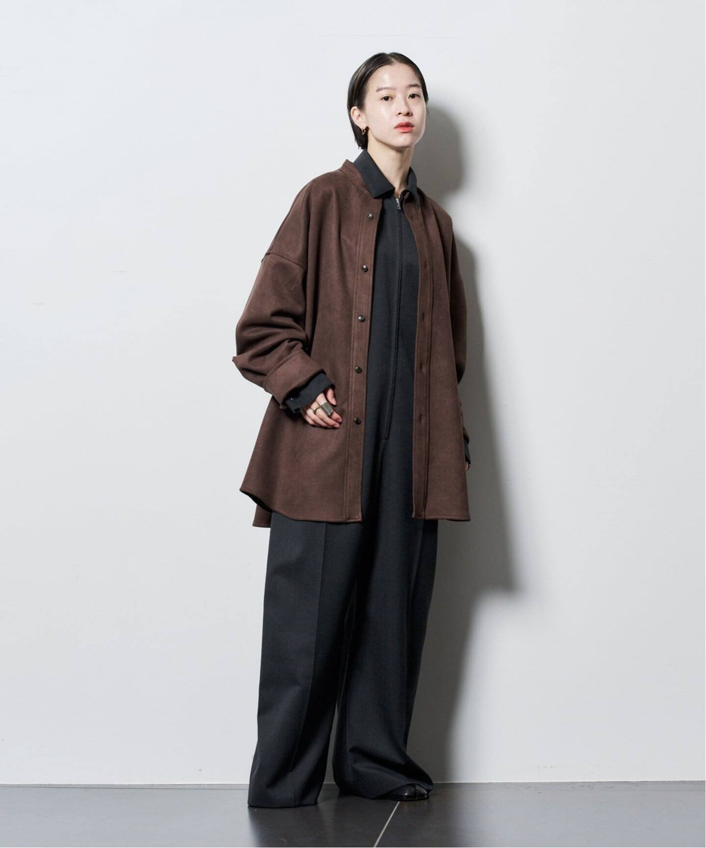 CITYSHOP｜FAUX SUEDE BAND CALLOR シャツ | Rakuten Fashion(楽天