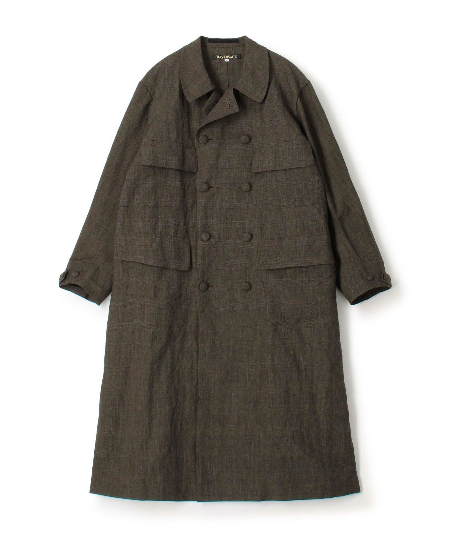 TOMORROWLAND｜HAVERSACK ウールリネングレンチェック アトリエコート