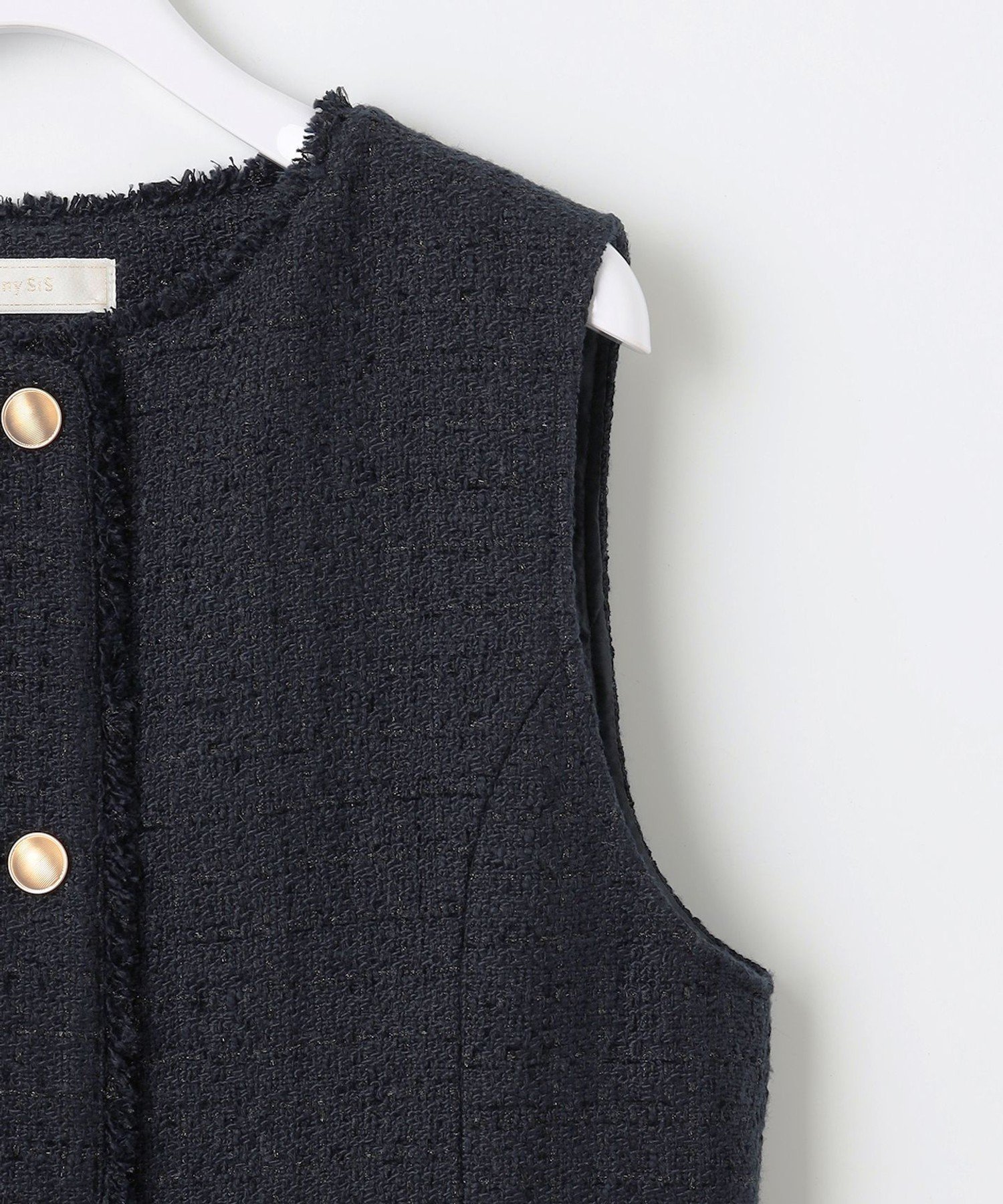 ANY SIS｜ファンシーツイードペプラム ジレ | Rakuten Fashion(楽天