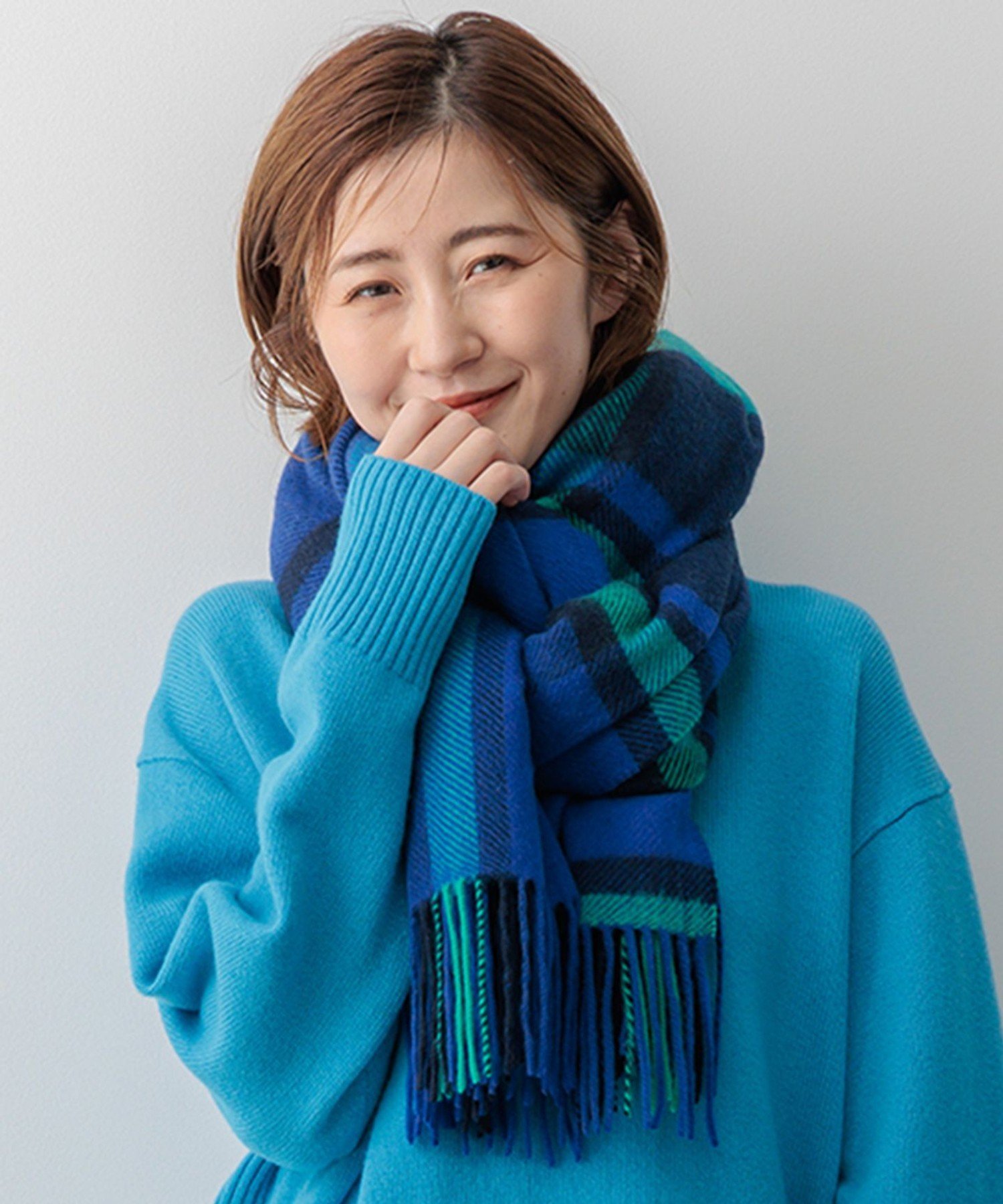 23区｜カシミヤ チェック ストール | Rakuten Fashion(楽天