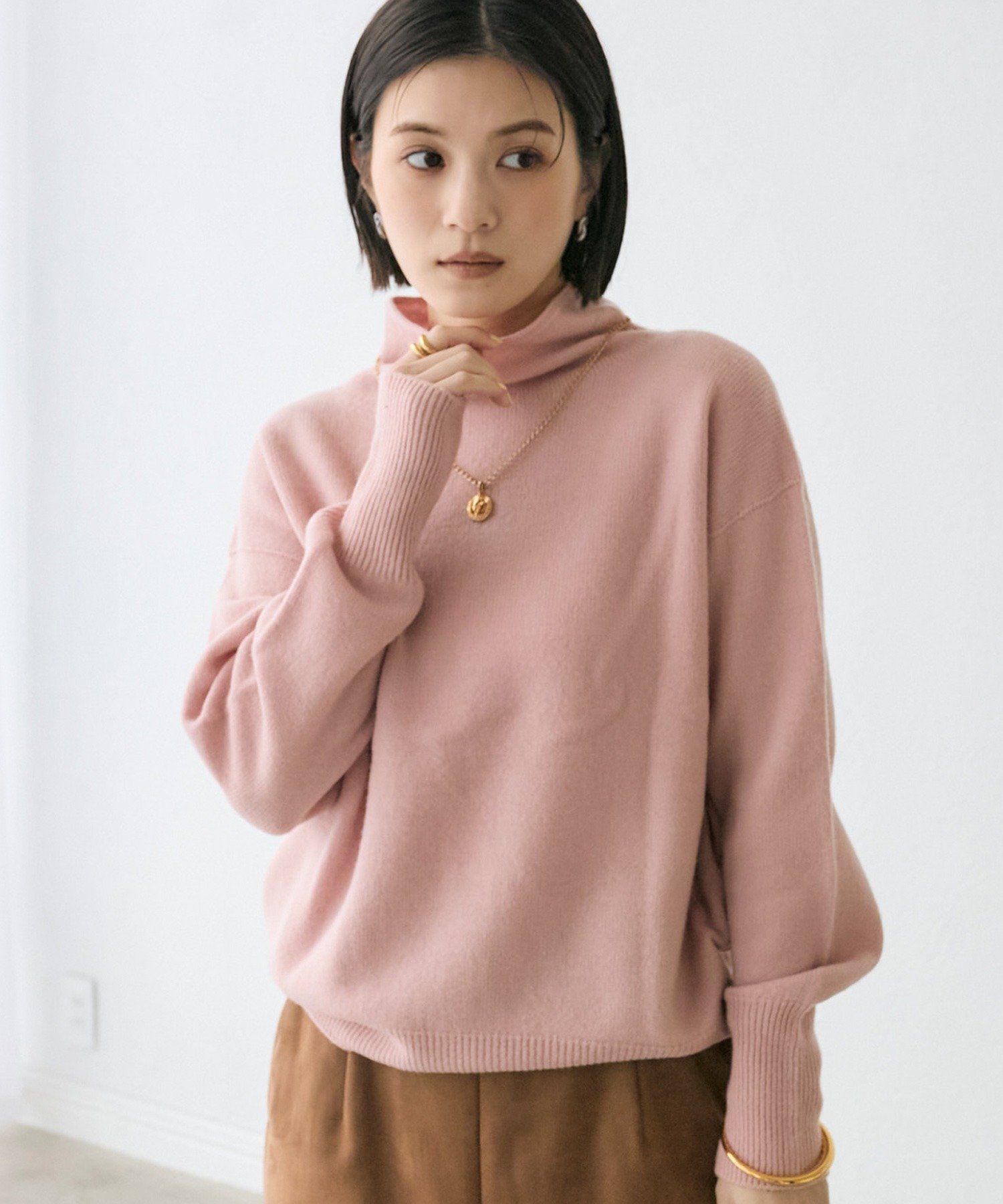 RIVE DROITE｜【5色展開/万能トップス】ウール100NEWボトルネック