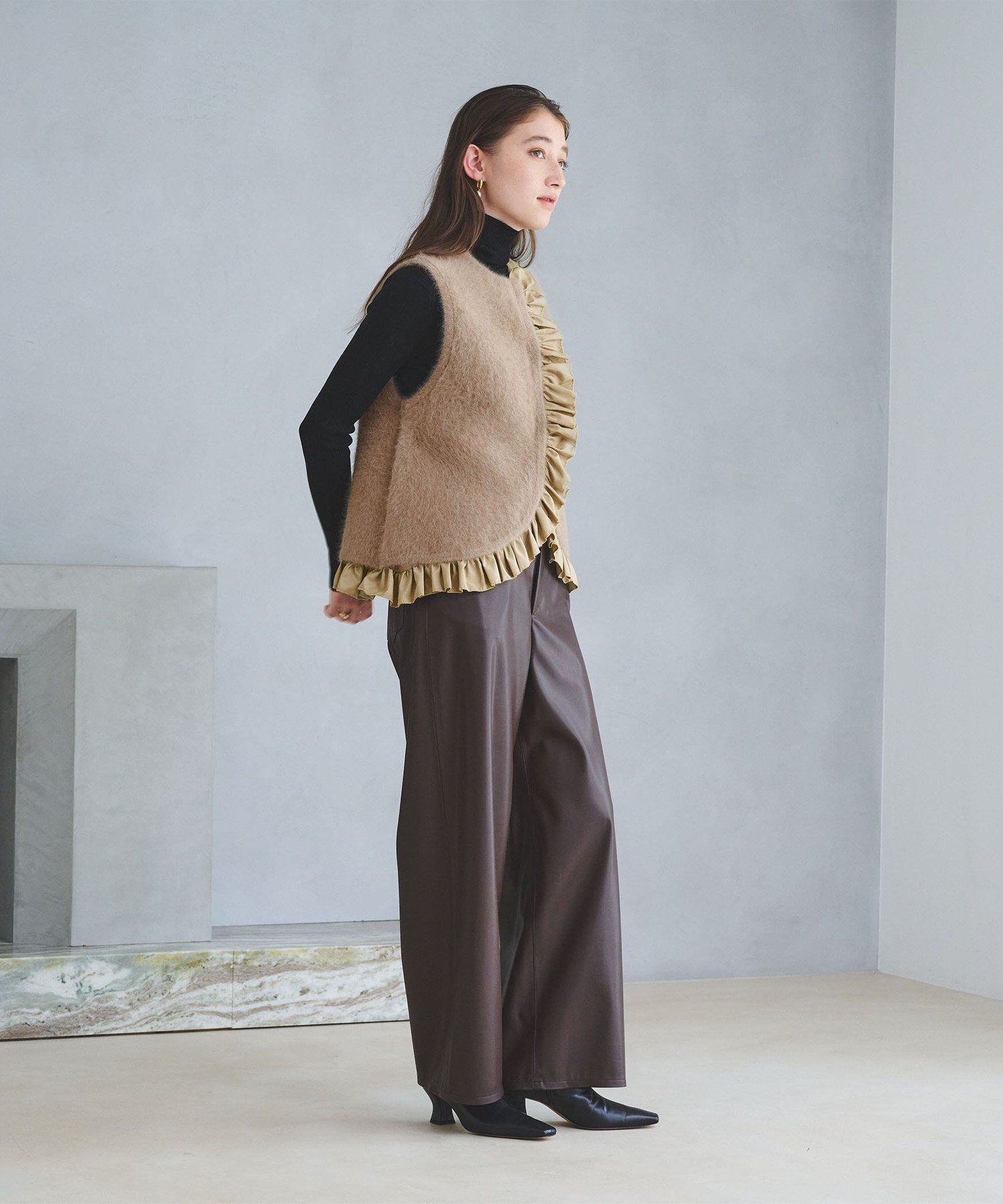 UNITED ARROWS｜フォックスカシミヤ フリルコンビ ベスト | Rakuten