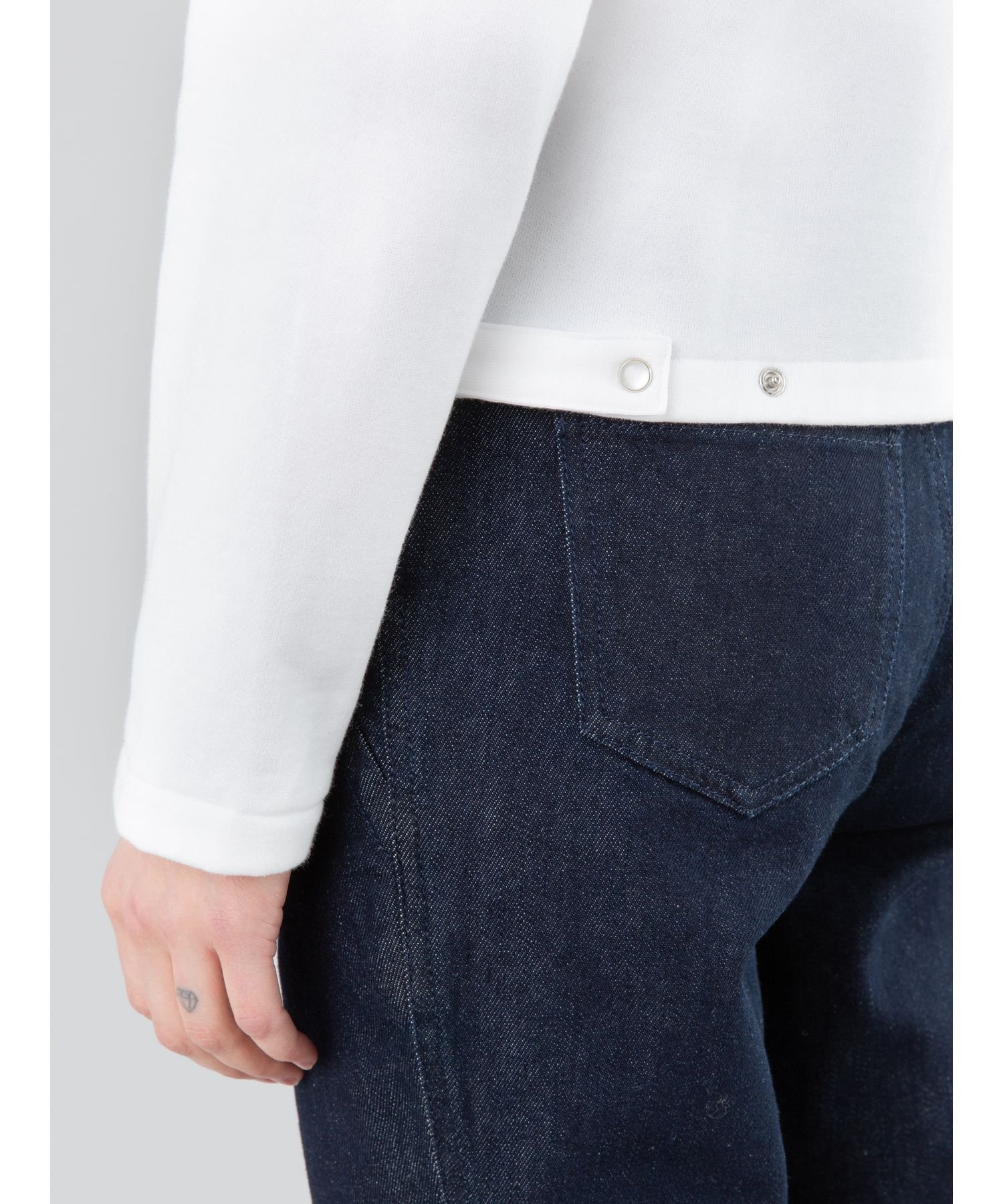 agnes b.｜コットン メルトン 長袖 カーディガンプレッション 