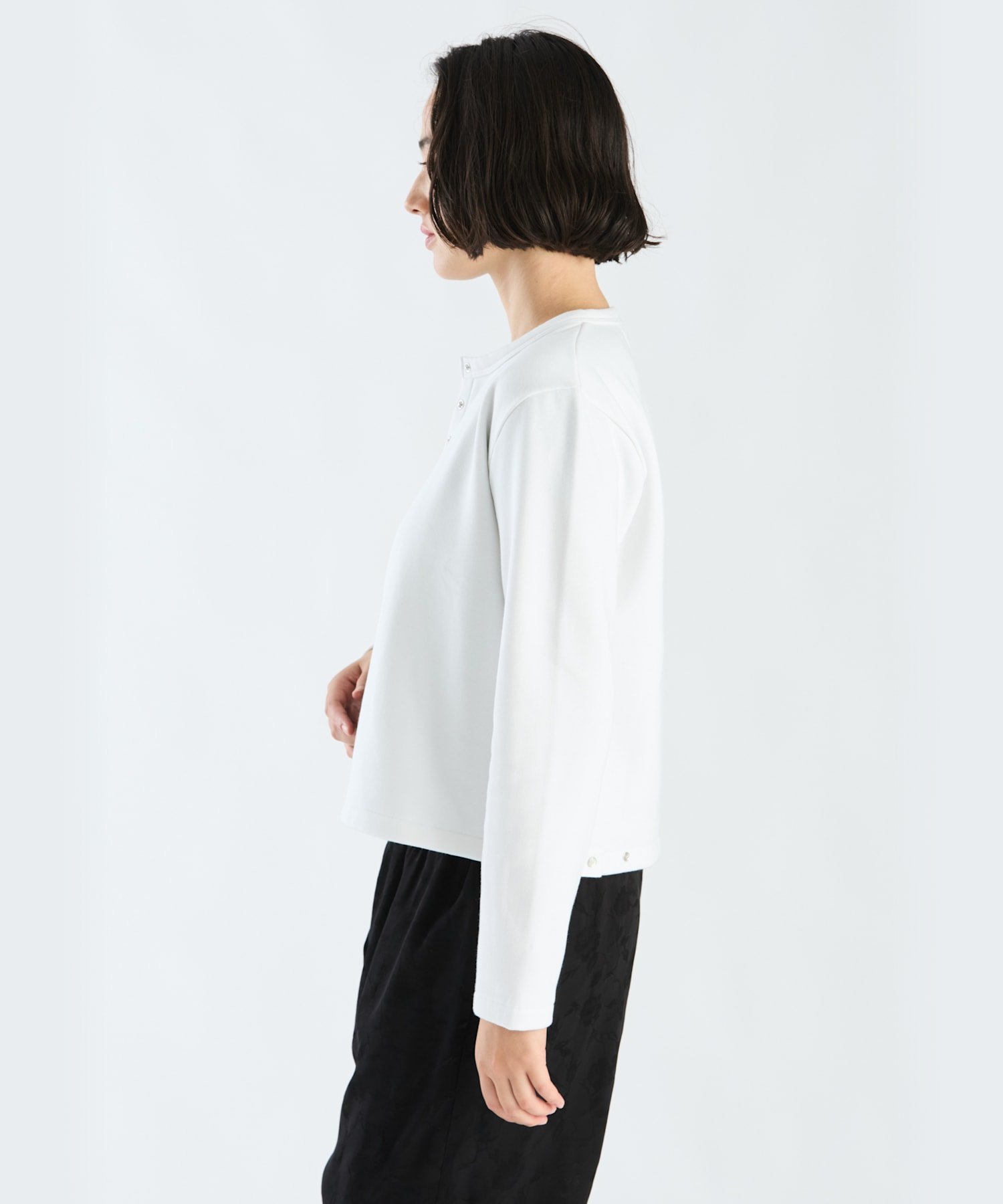 agnes b.｜コットン メルトン 長袖 カーディガンプレッション 