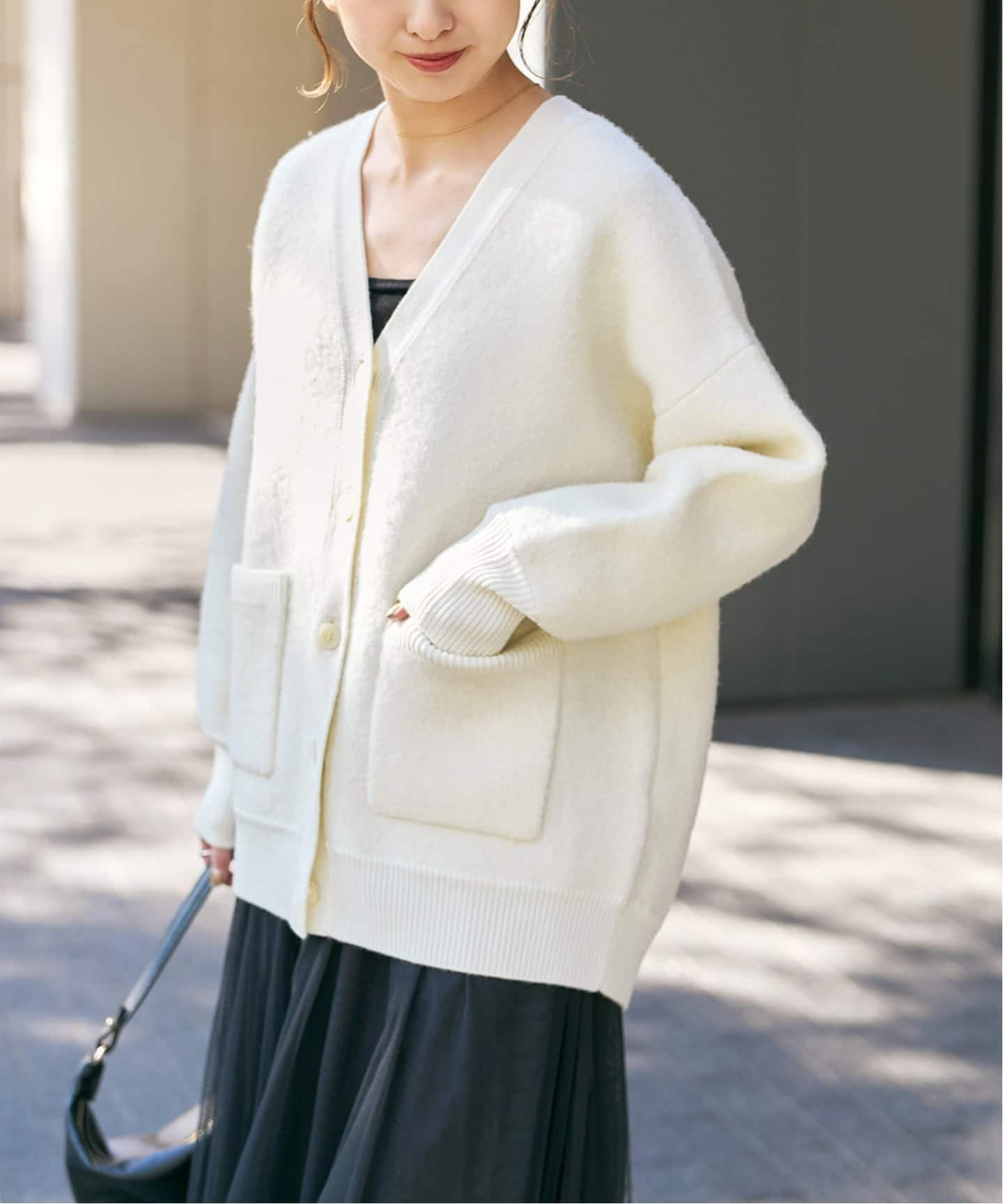 Spick & Span｜《追加》ブークレダブルフェイスカーディガン | Rakuten