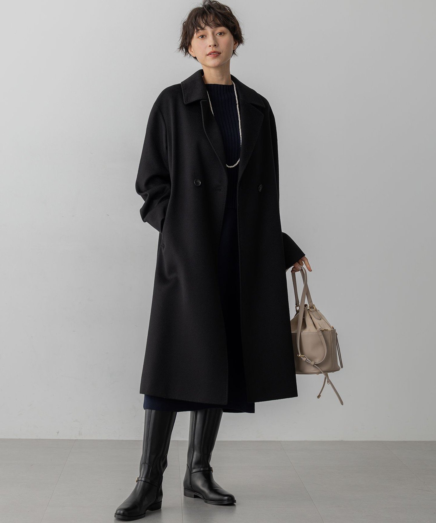 23区｜COLOMBOカシミヤビーバー ダブルフロント チェスターコート