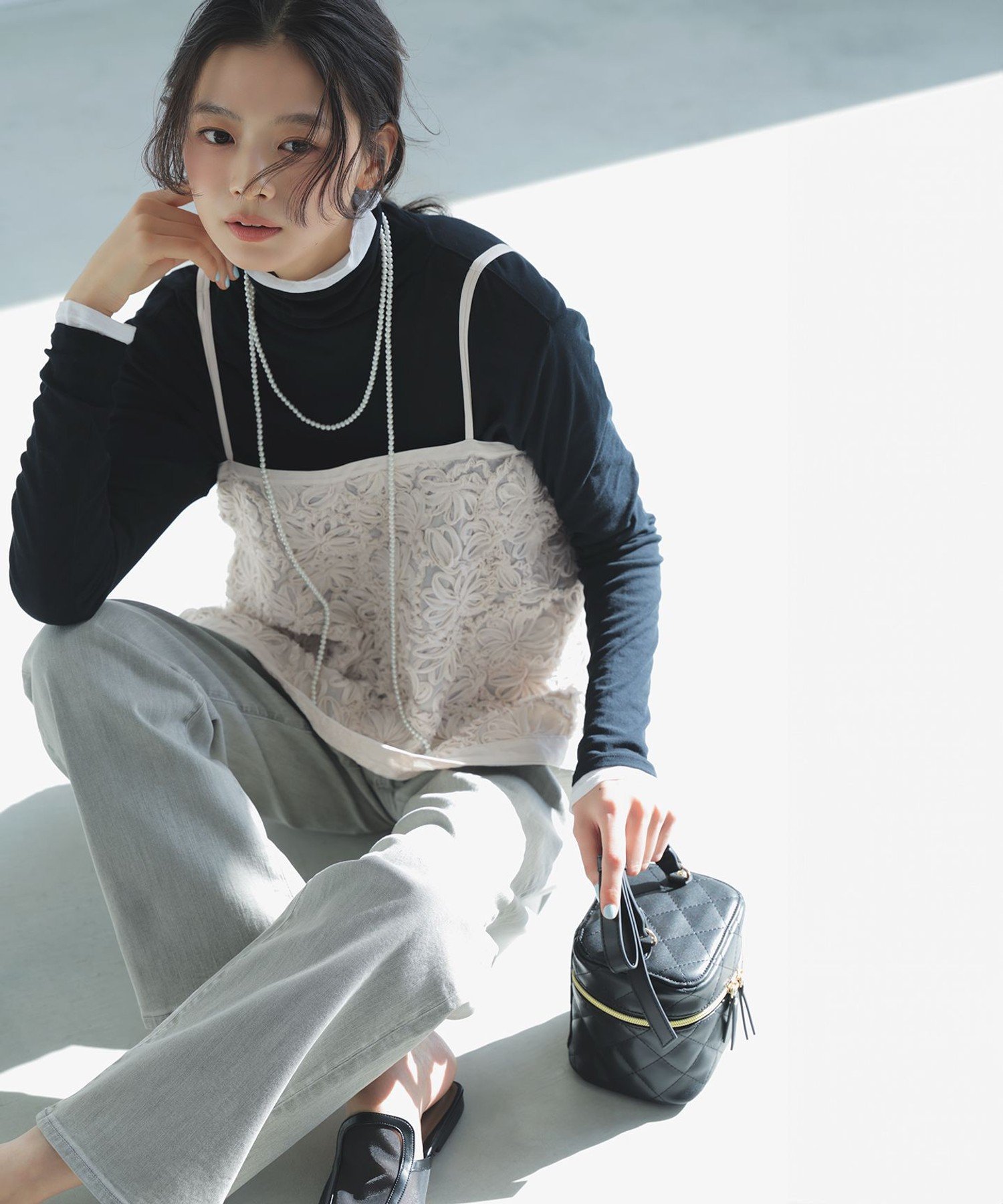 23区｜リボンエンブロイダリー キャミソール | Rakuten Fashion(楽天