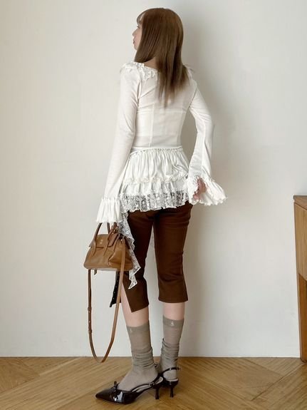 SNIDEL｜ティアードフリルカットソープルオーバー | Rakuten Fashion