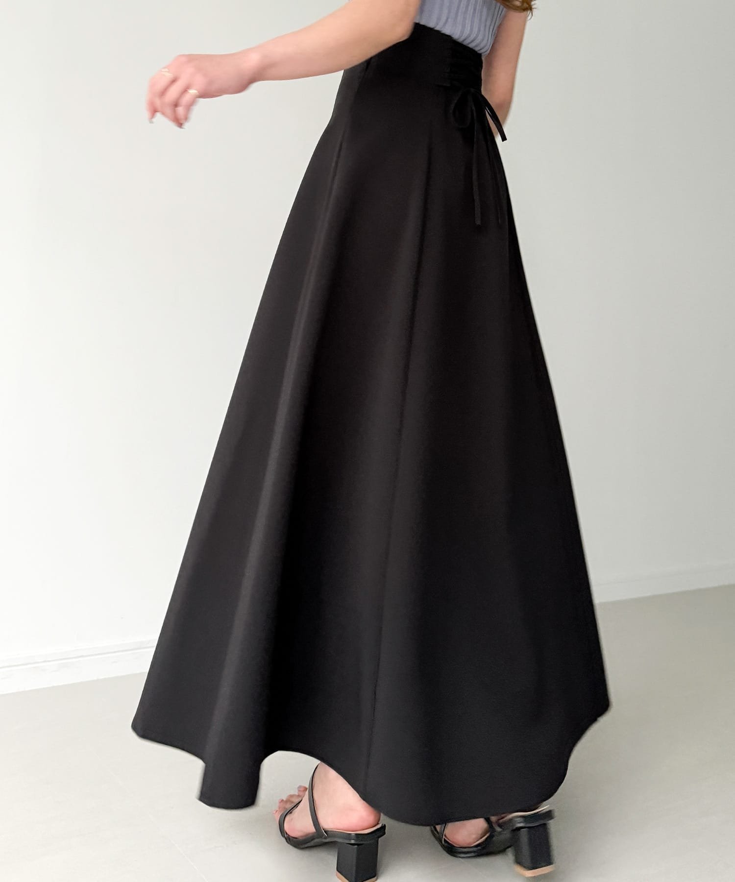 JUNOAH｜ハイウエストレースアップスカート/フレア | Rakuten Fashion