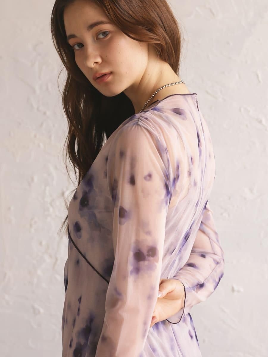 LASUD｜シアーニュアンスアシンメトリーワンピース | Rakuten Fashion