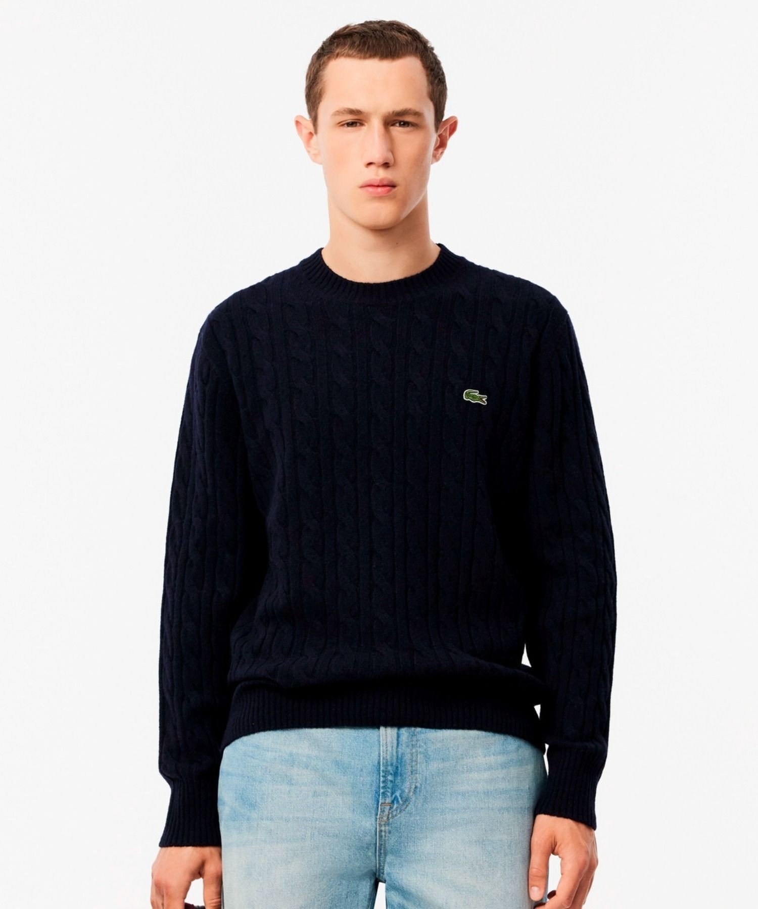 LACOSTE｜ミドルゲージ ウールケーブルニット | Rakuten Fashion(楽天