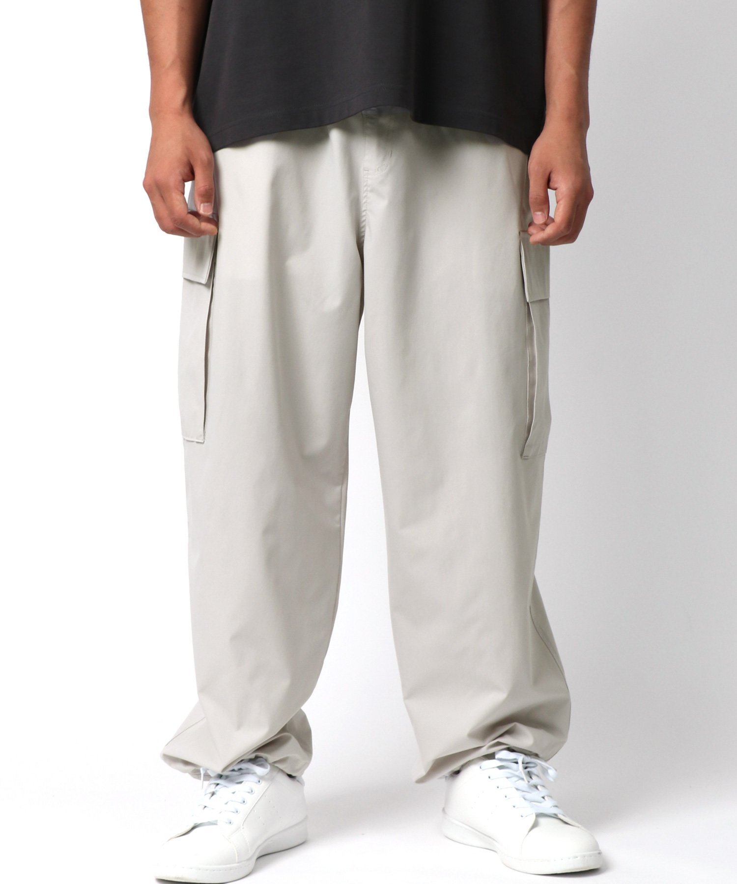 marukawa｜カーゴパンツ メンズ ワイドパンツ 無地 接触冷感 吸水速乾