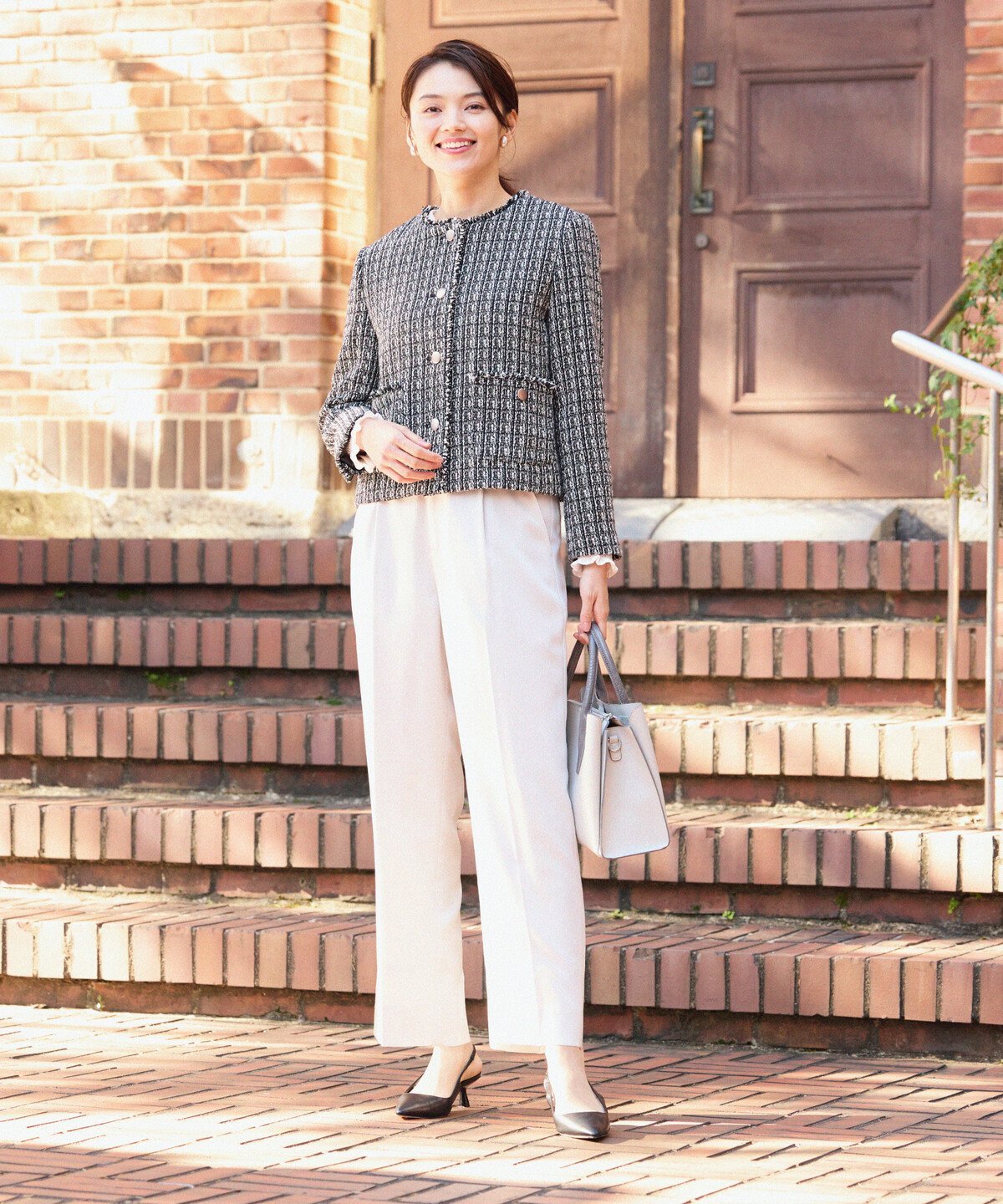 COMME CA ISM｜【セットアップ対応】ポリエステルツイル テーパード