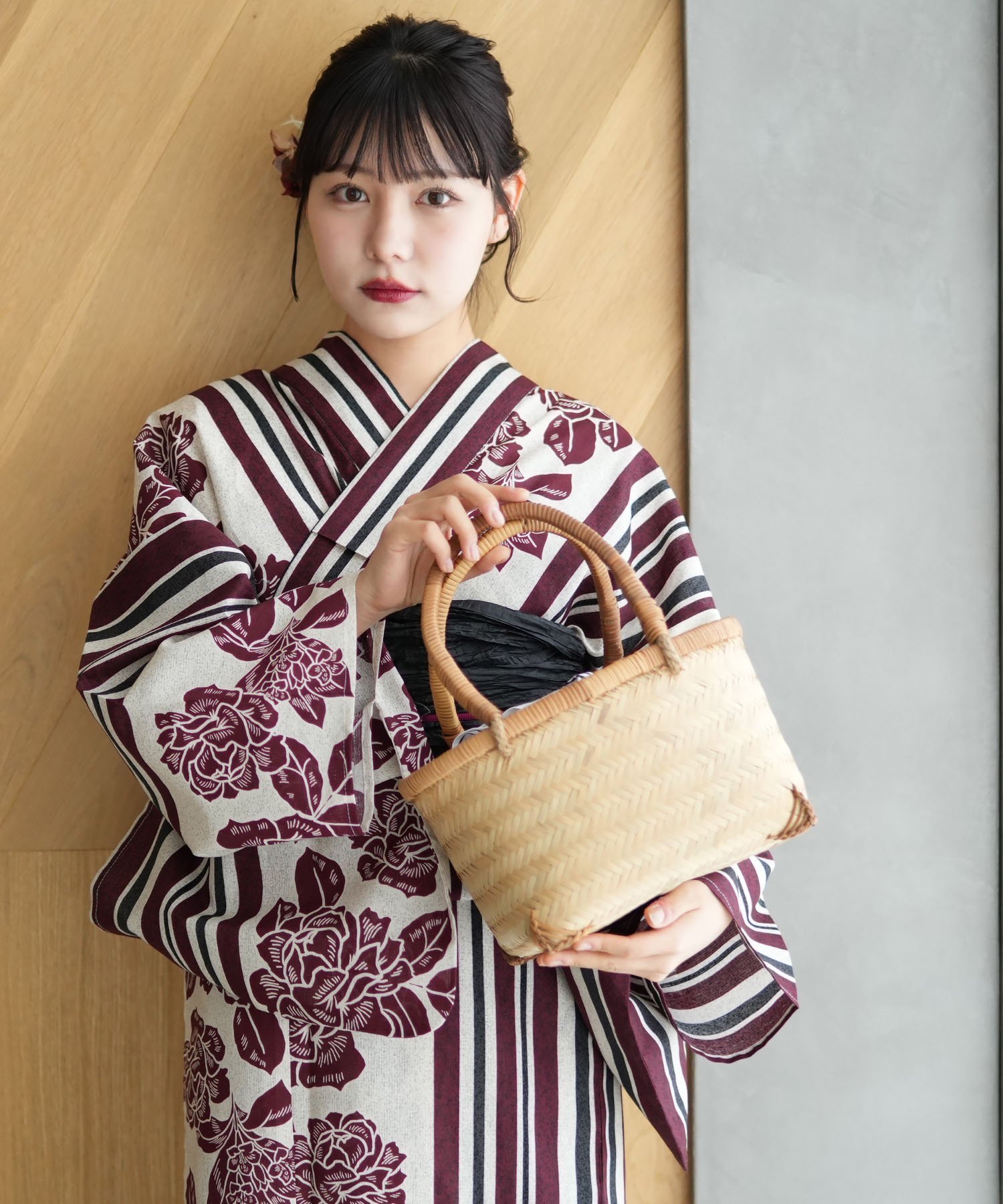 utatane｜ニコアンティーク 高級変わり織 浴衣3点セット 大正浪漫