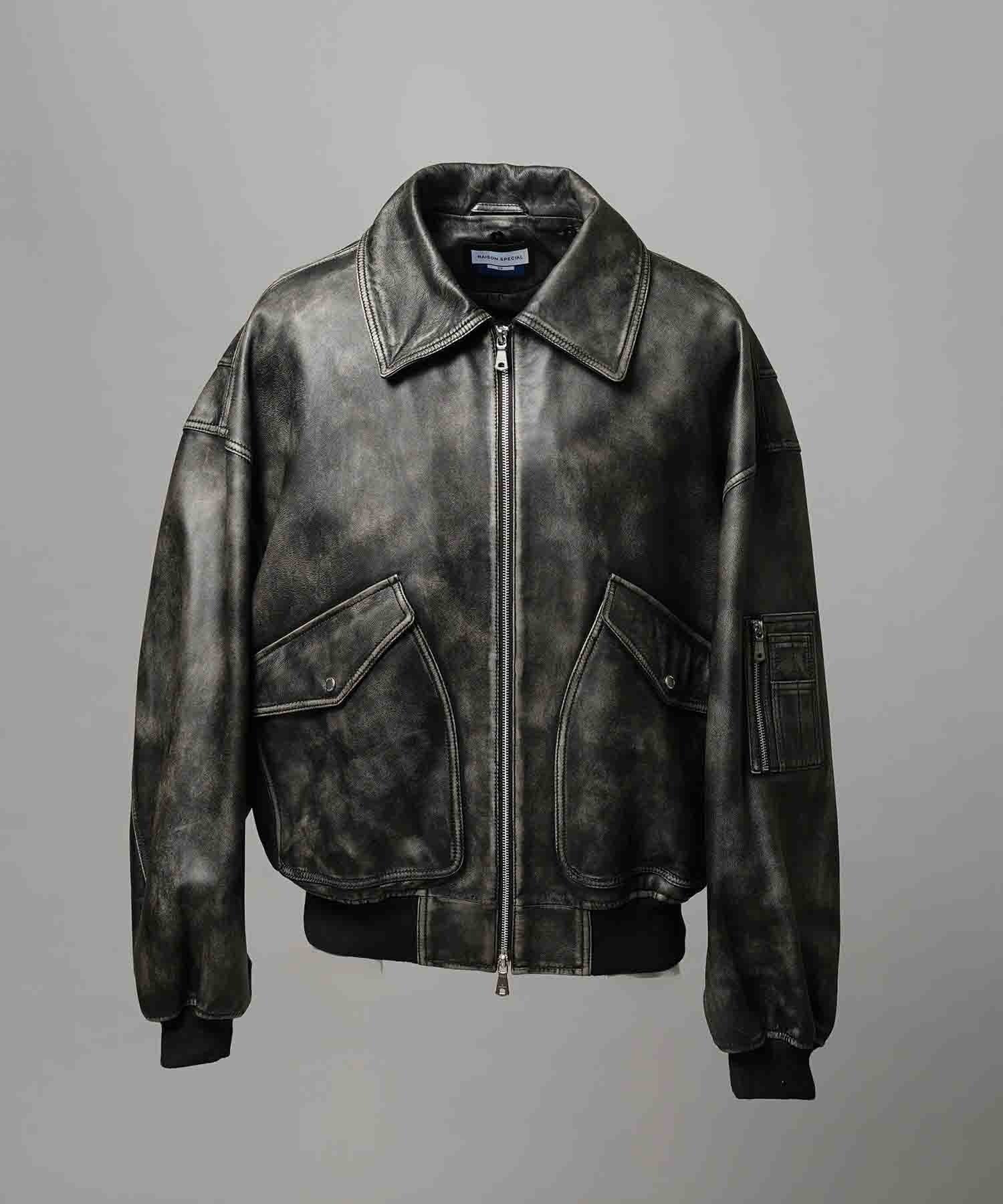 MAISON SPECIAL｜Sheep Leather Mouton Prime-Over G-1 Flight Jacket