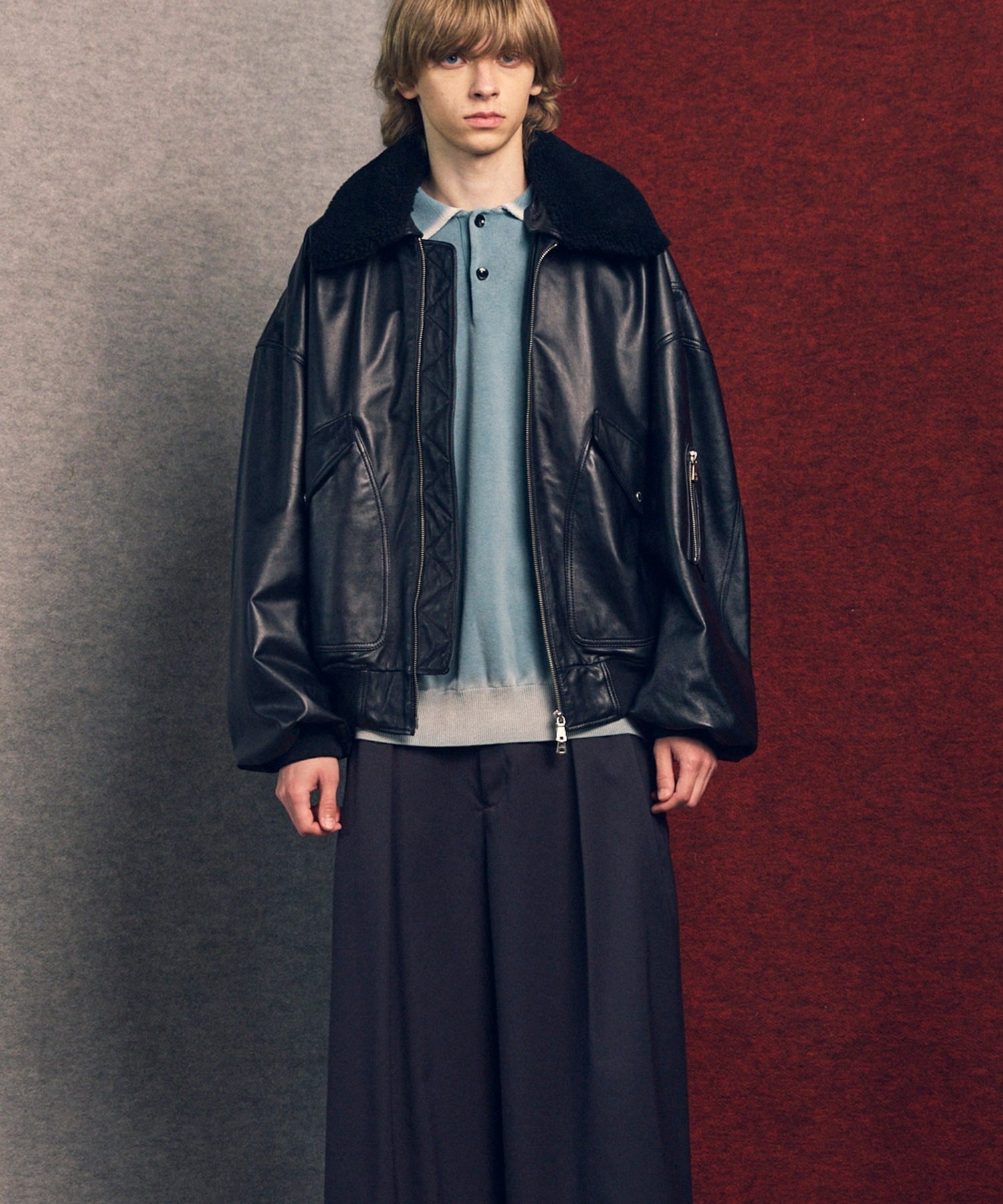 MAISON SPECIAL｜Sheep Leather Mouton Prime-Over G-1 Flight Jacket