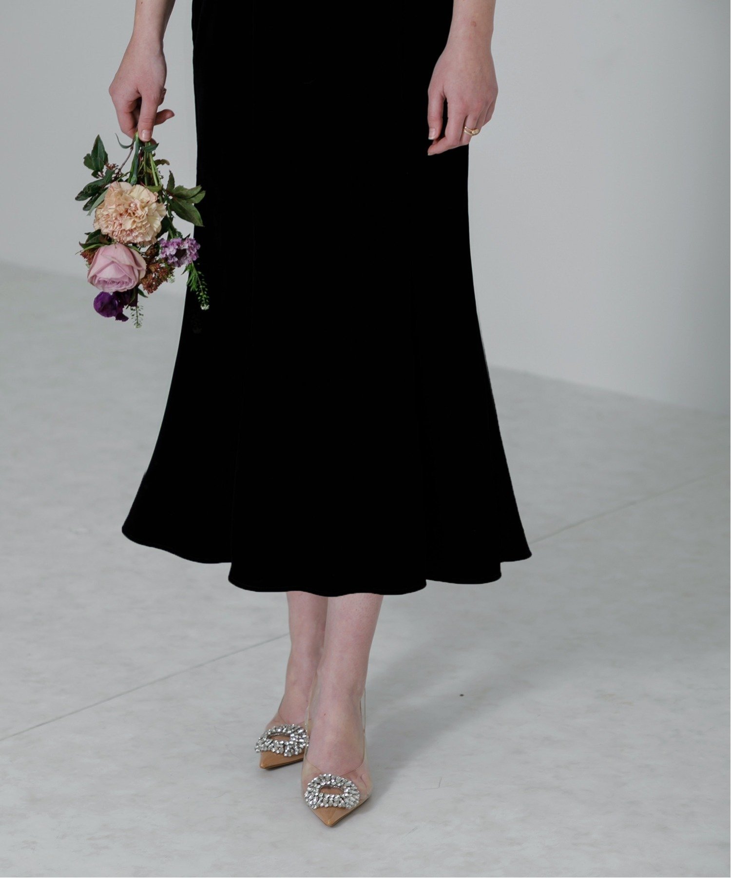 Leja｜LEJA/配色パイピング花柄ボレロ付きベロアマーメイドキャミ