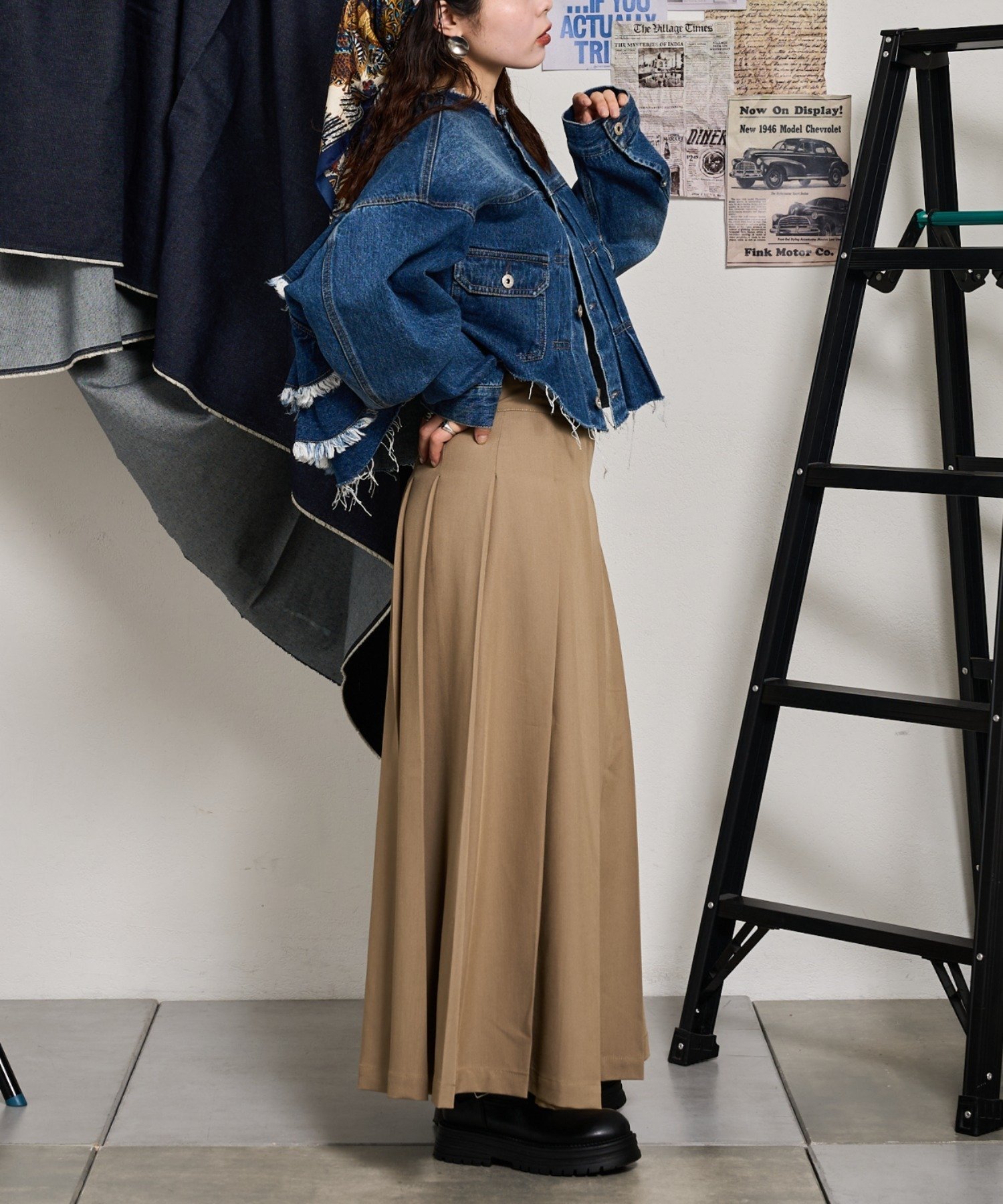 CIAOPANIC TYPY｜【etsinta/エシンタ】バックフリルデニムジャケット