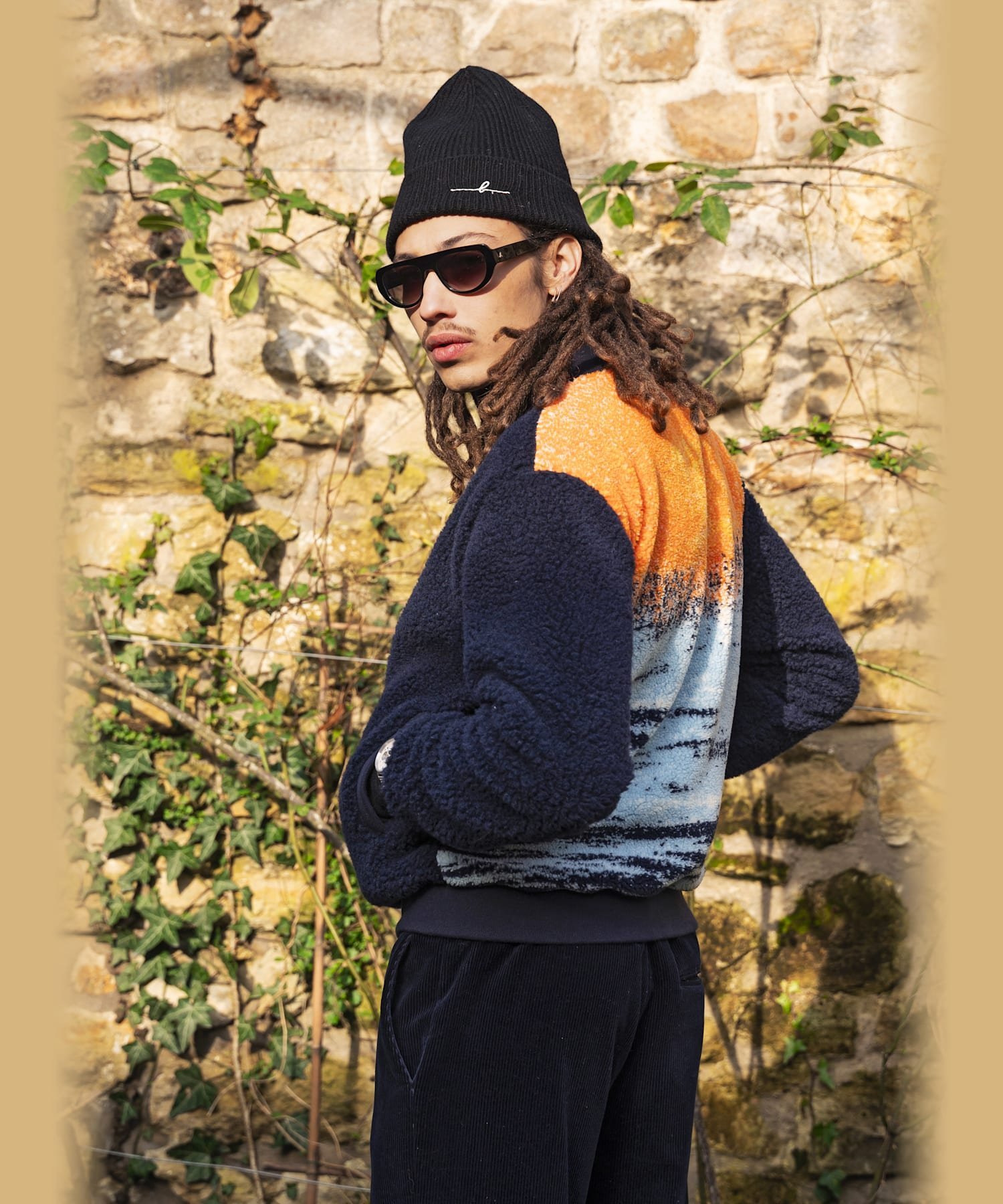 agnes b.｜メンズ ボア ブルゾン 