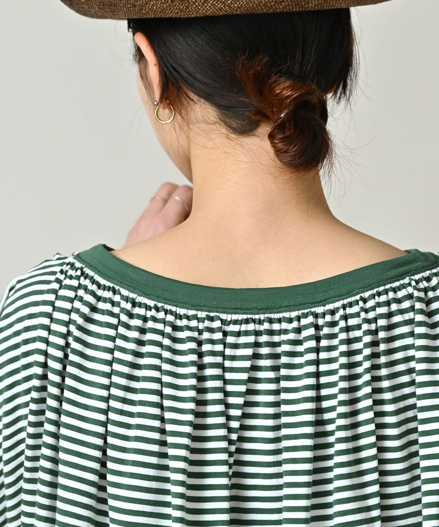 45R｜スーピマ天竺のギャザーブラウス | Rakuten Fashion(楽天