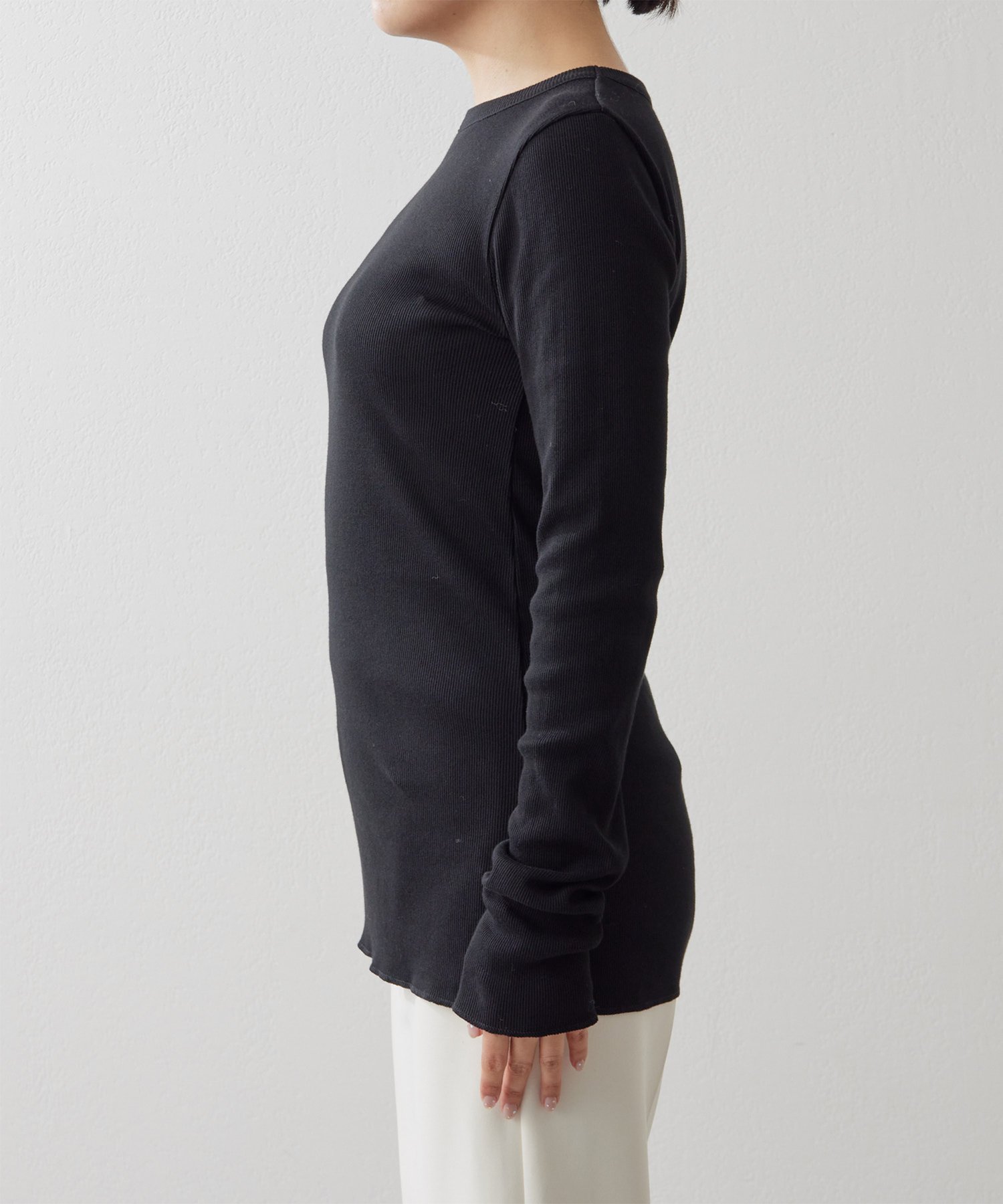 Whim Gazette｜コットンテレコクルーネックプルオーバー | Rakuten