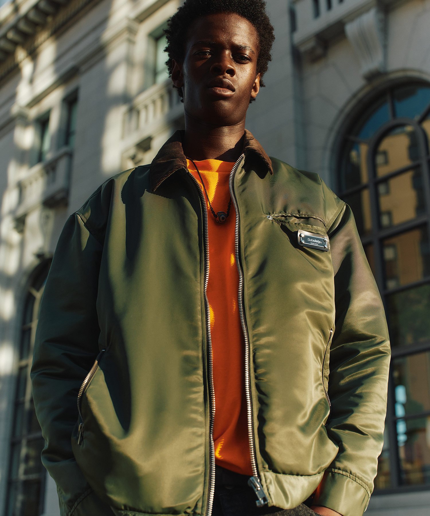 Subciety ブラック ジャンパー・ブルゾン MA-1 Subciety（サブサエティ