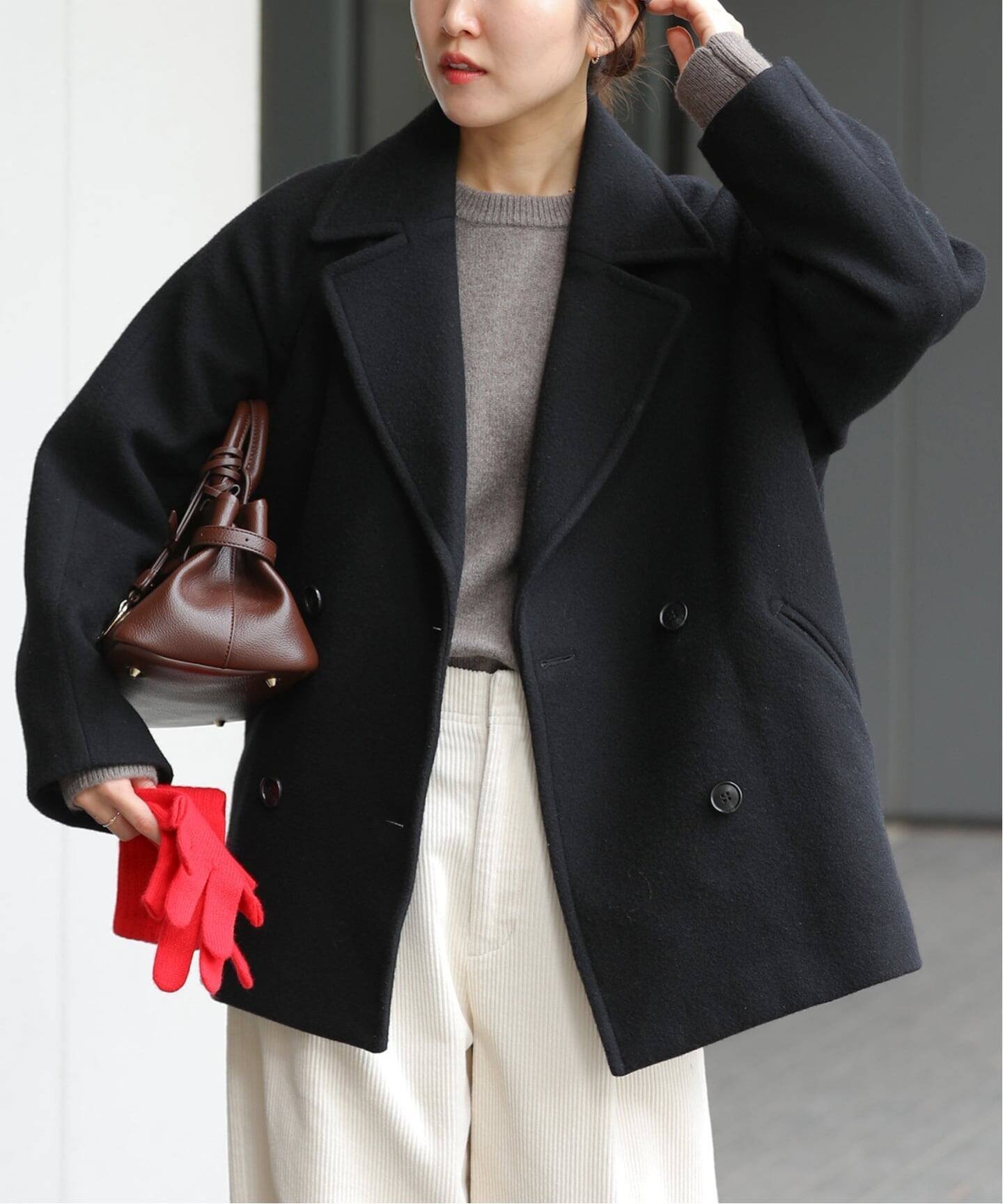 JOURNAL STANDARD relume｜《WEB限定追加》尾州ウールショートPコート