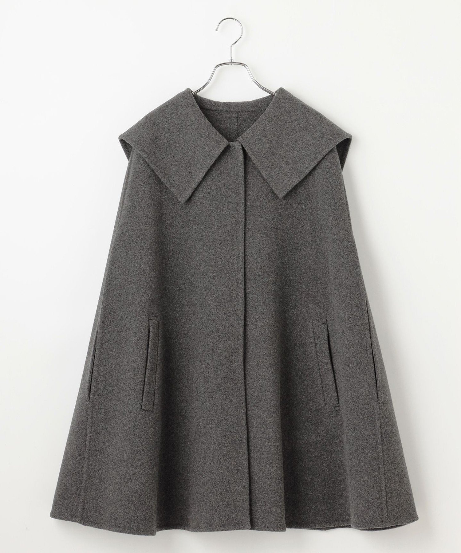 Newans｜セーラーカラーダブルフェイスケープコート | Rakuten Fashion