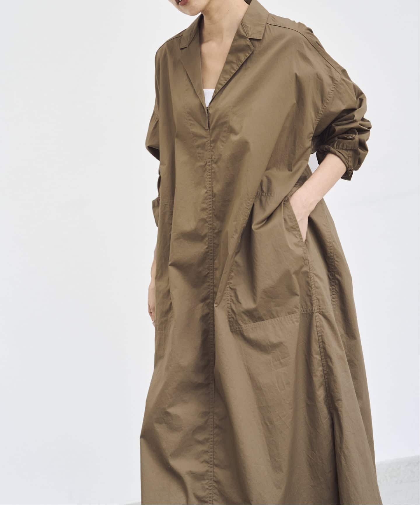 IENA｜《WEB限定/追加》ハイカウントツイルシャツワンピース | Rakuten