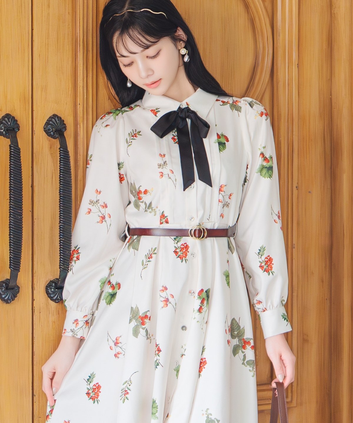 WILLSELECTION｜ウィンターボタニカルリボンタイワンピース | Rakuten