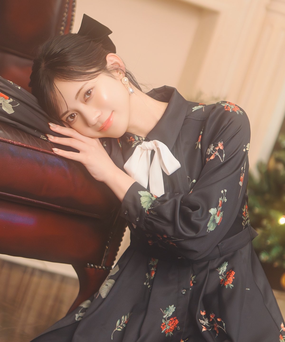 WILLSELECTION｜ウィンターボタニカルリボンタイワンピース | Rakuten