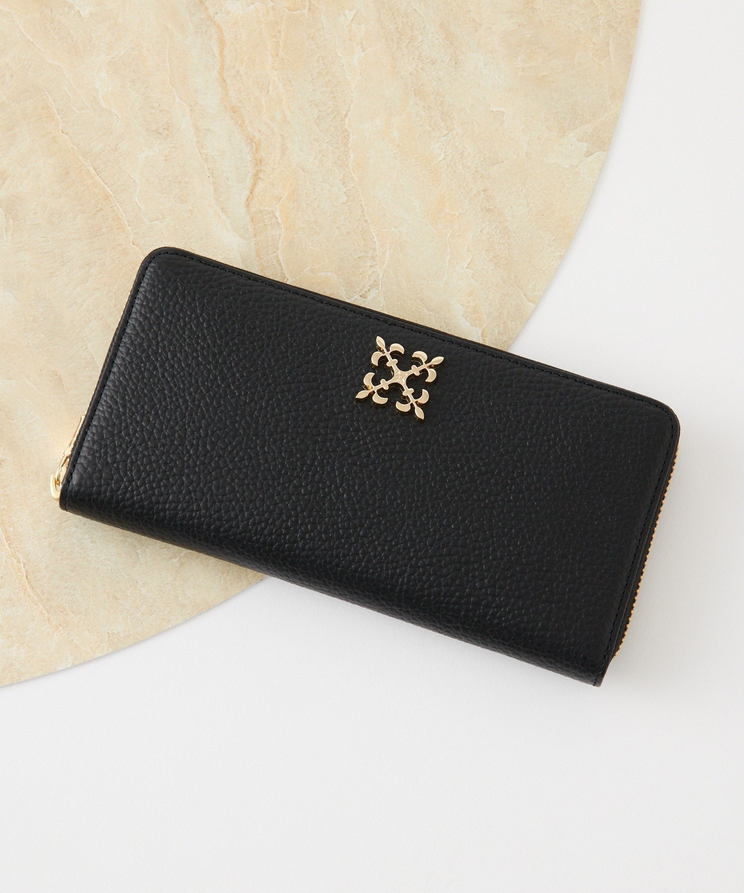 russet｜モノグラムプレートラウンドジップウォレット | Rakuten