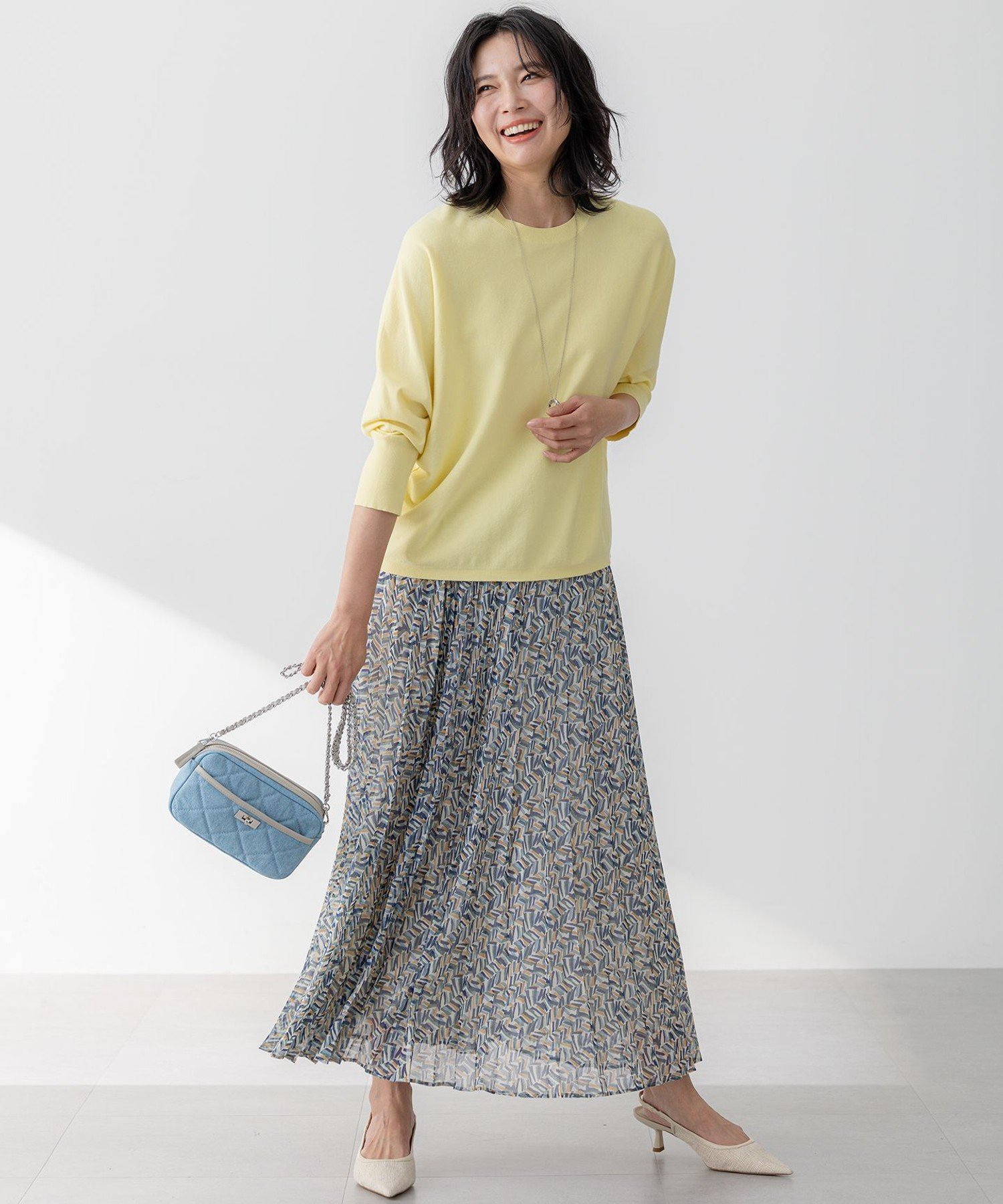 23区｜【洗える】コンフォートストレッチ ドルマンスリーブ ニット